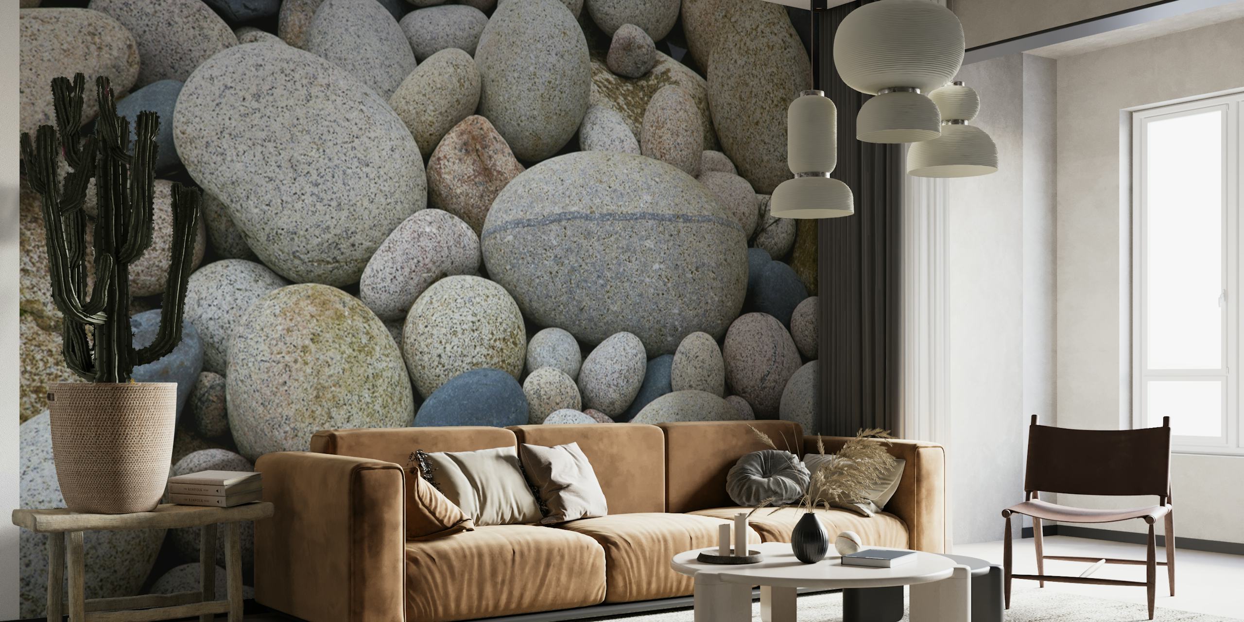 Smooth Grey Pebble wallpaper