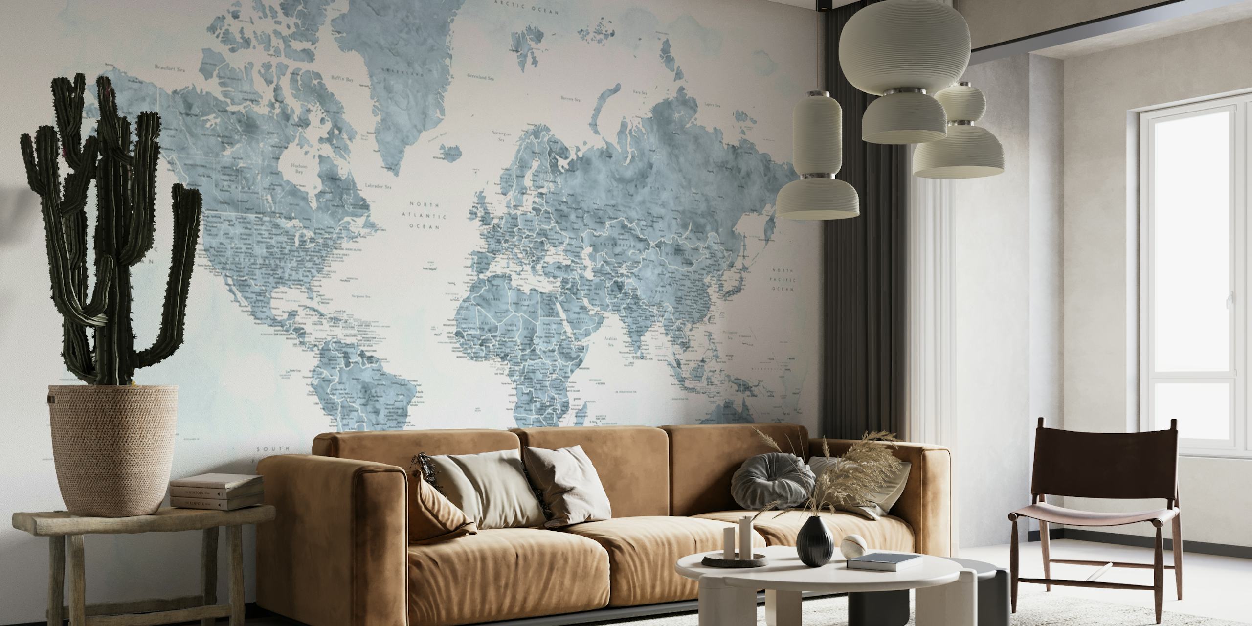 Detailed world map Jacq wallpaper