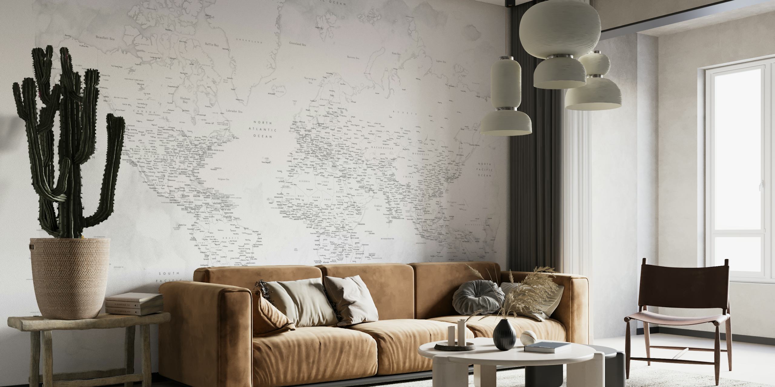 Detailed world map Xandi wallpaper