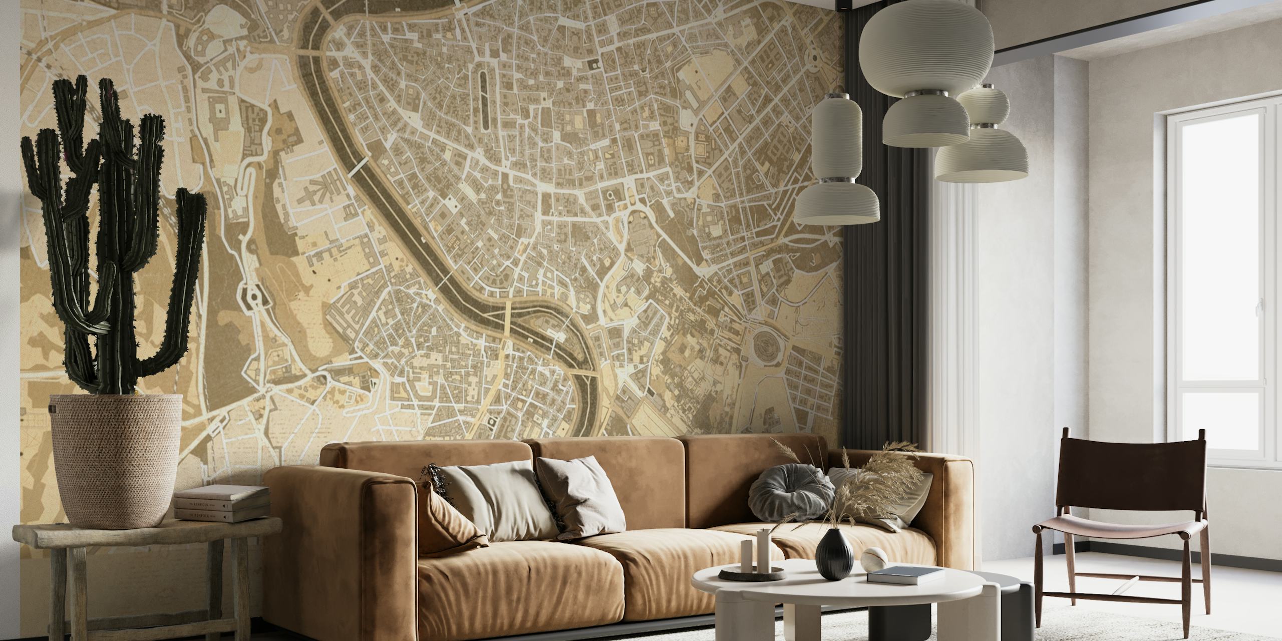 Rome Italy vintage styled map wall mural