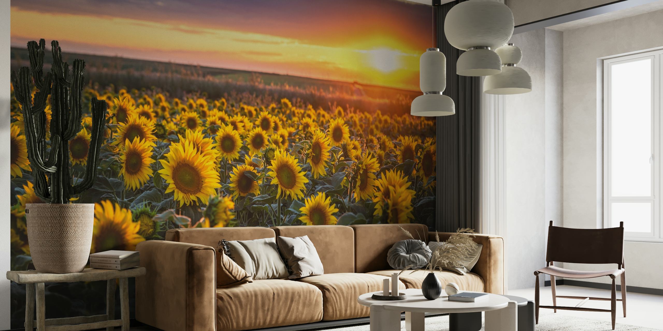 A Field of Sunflowers behang