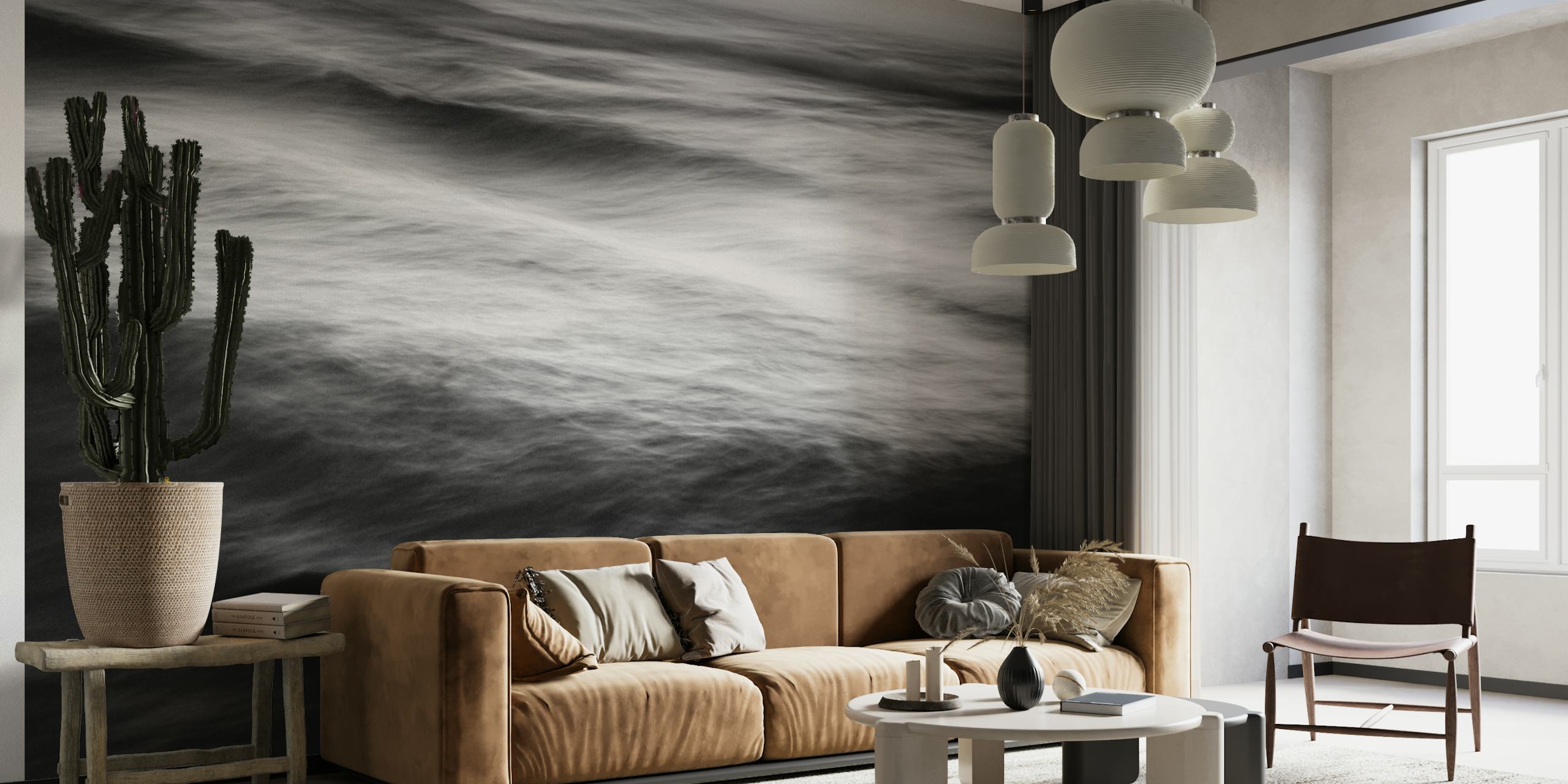 Ocean Dunes wallpaper in a living room