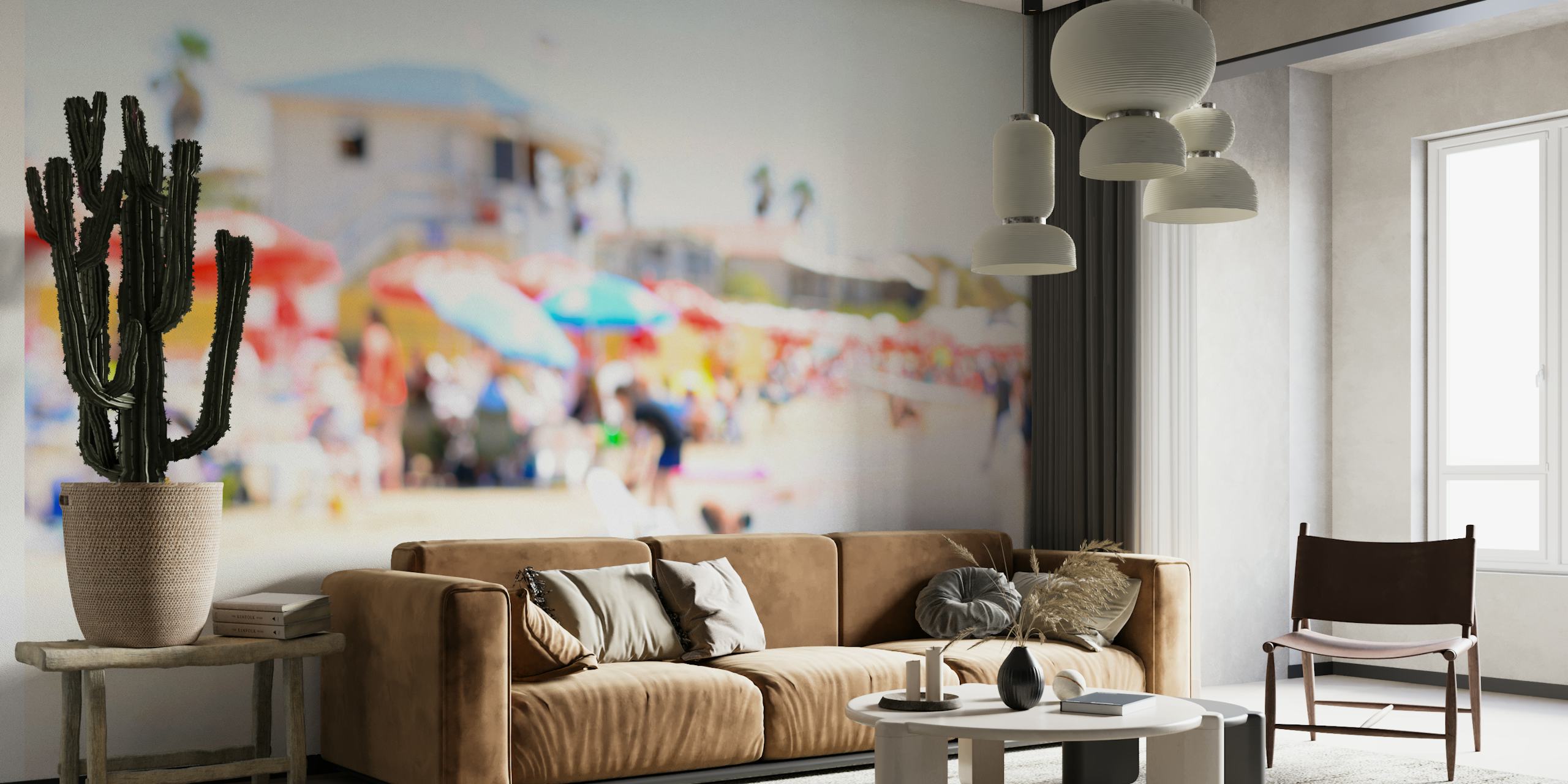 Seaside wallpaper in a vibrant beach setting