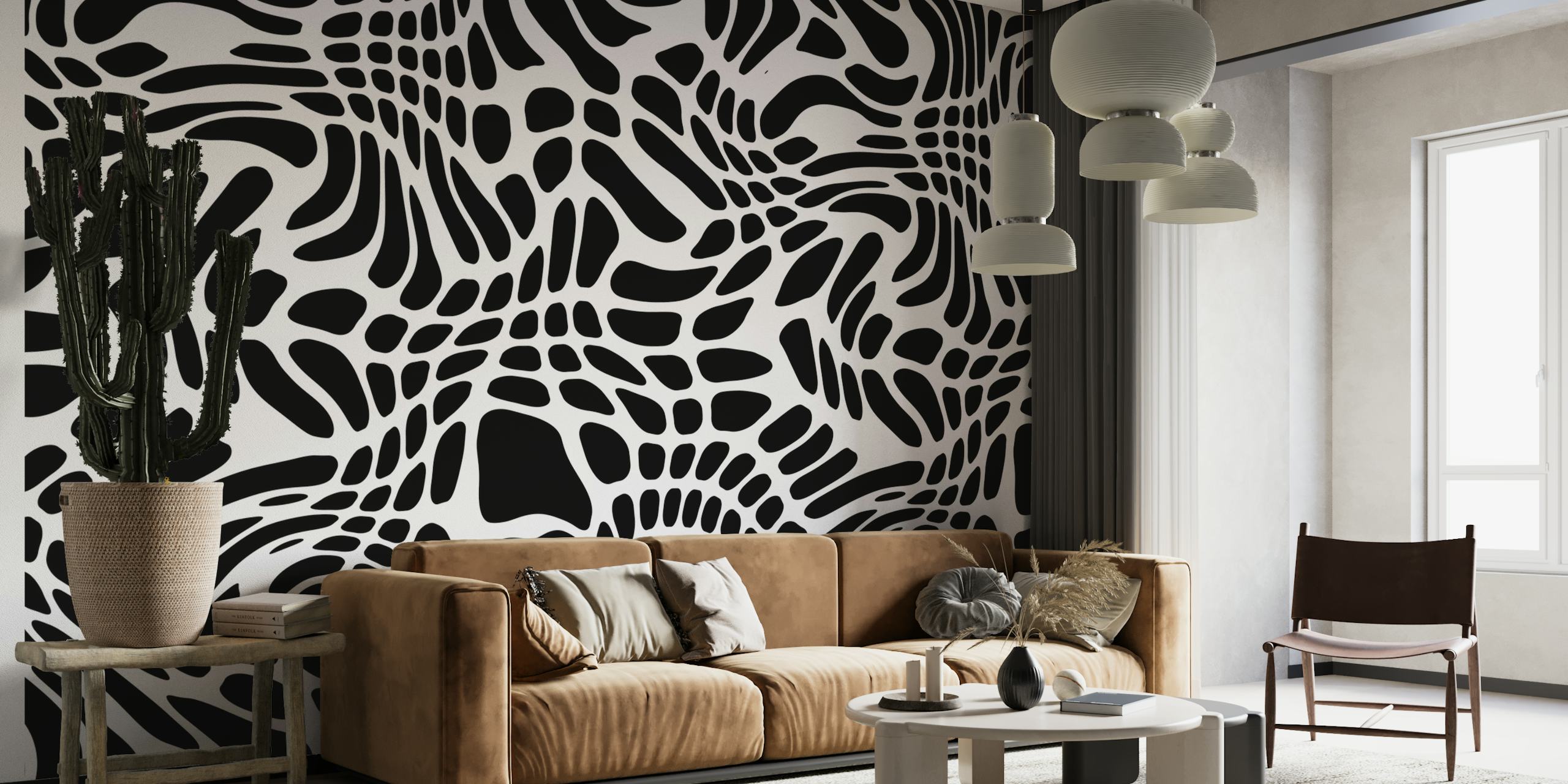 Black And White Odd Shapes wallpaper