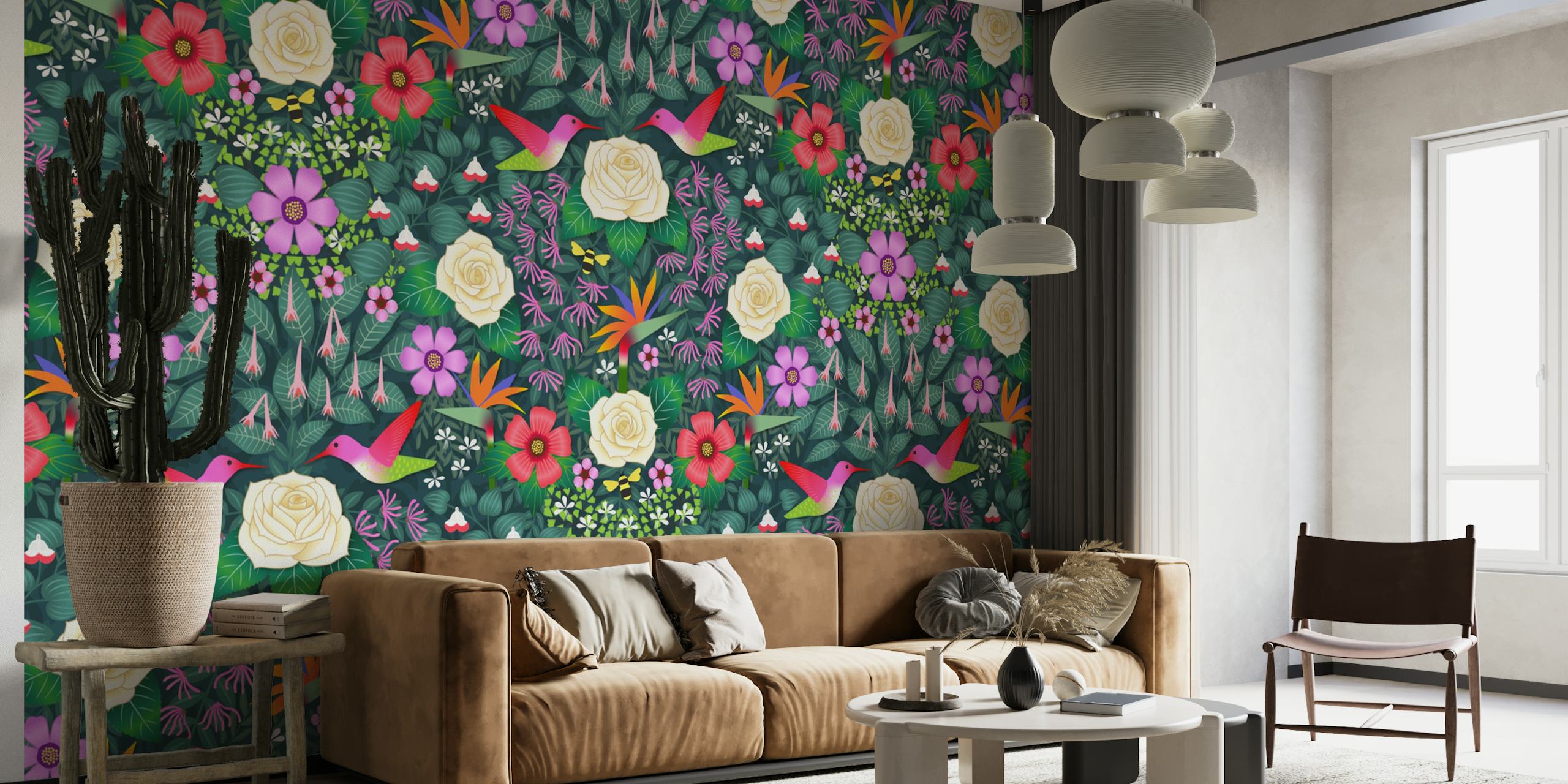 Σχεδίαση ταπετσαρίας Santiago Garden Humming Birds.