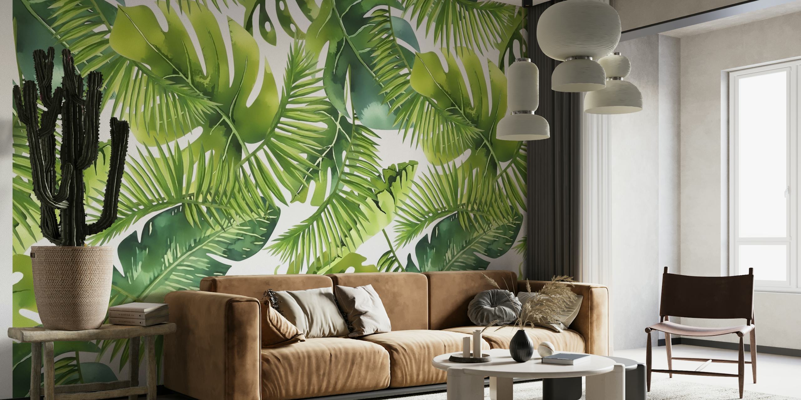 Tropical Green Jungle wallpaper