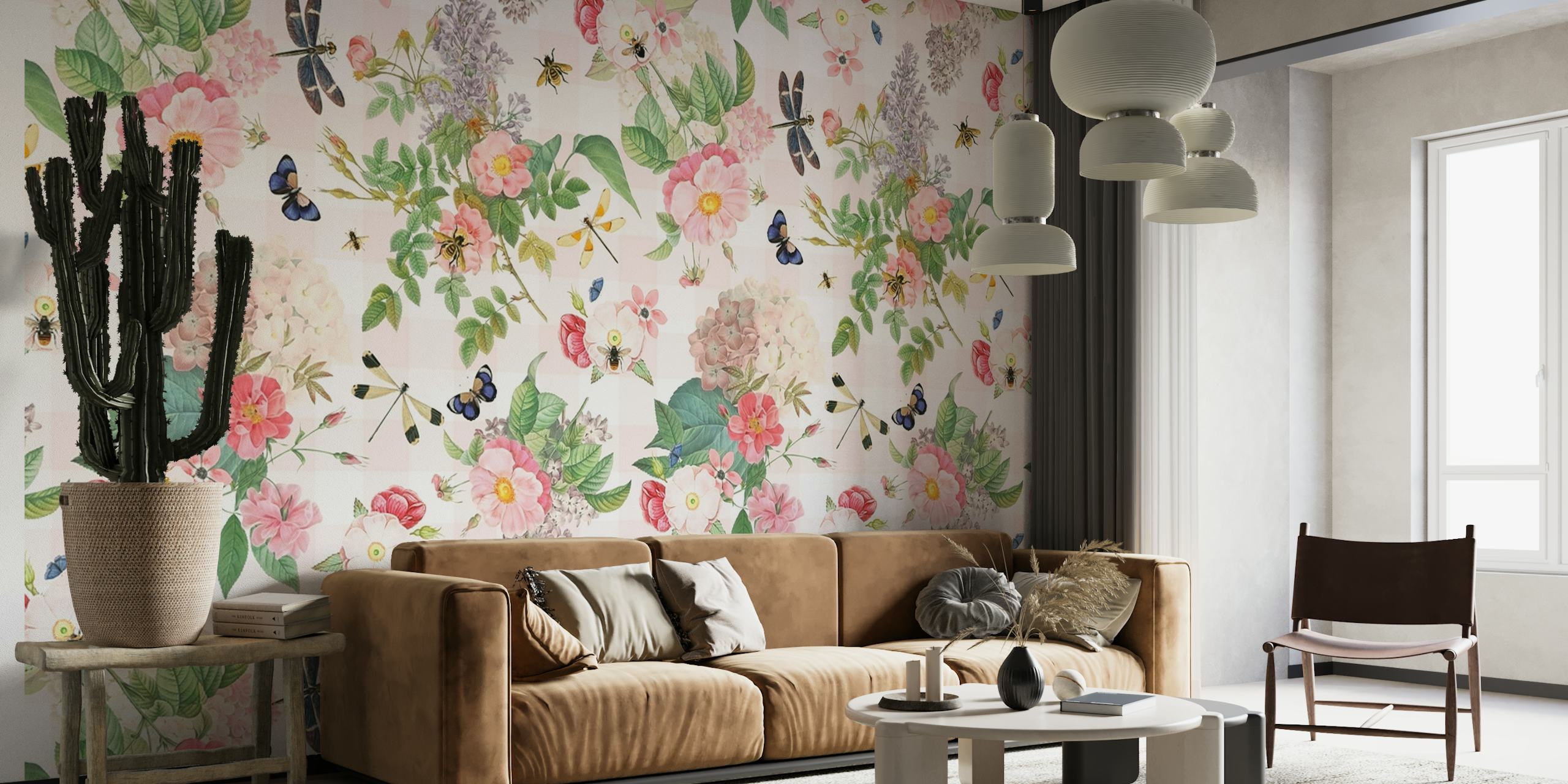 Pastel Rose Garden wallpaper