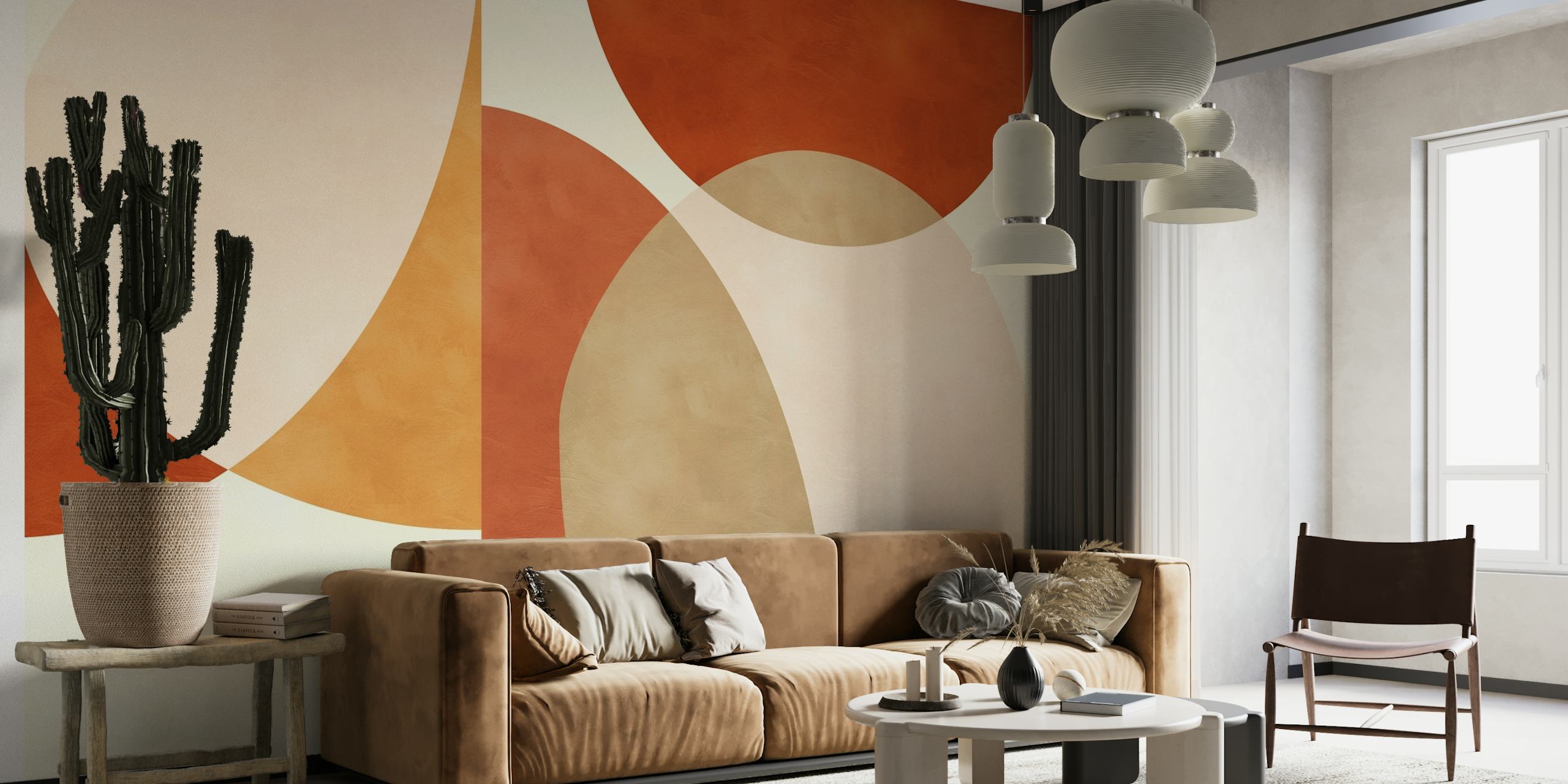 Mid century abstract modern wallpaper