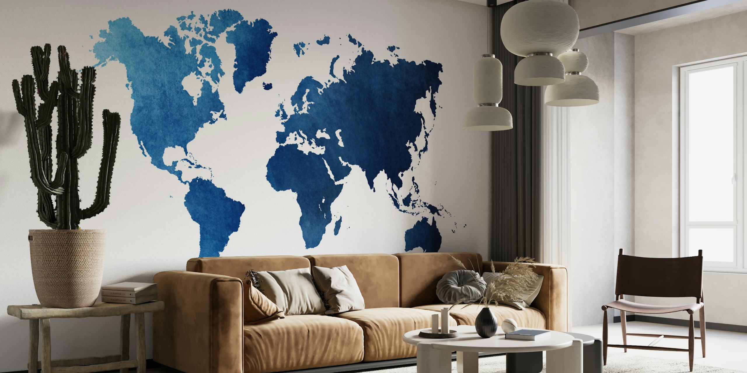Navy blue world map on white background wallpaper