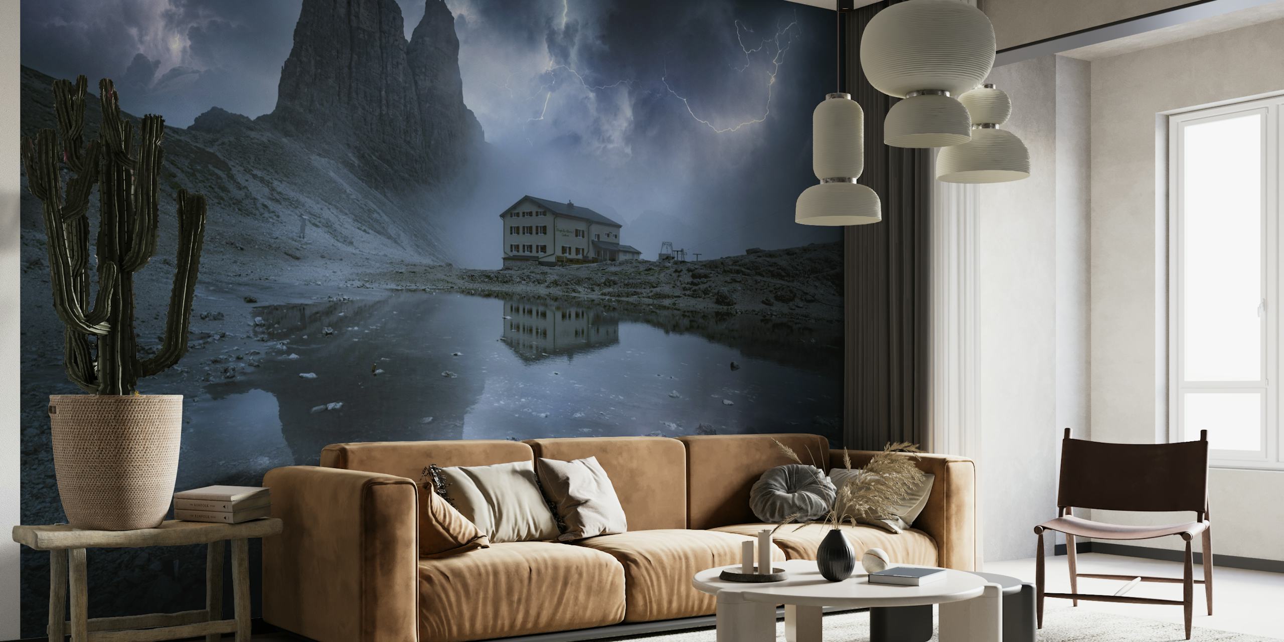 Thunderstorm in the Dolomites wallpaper