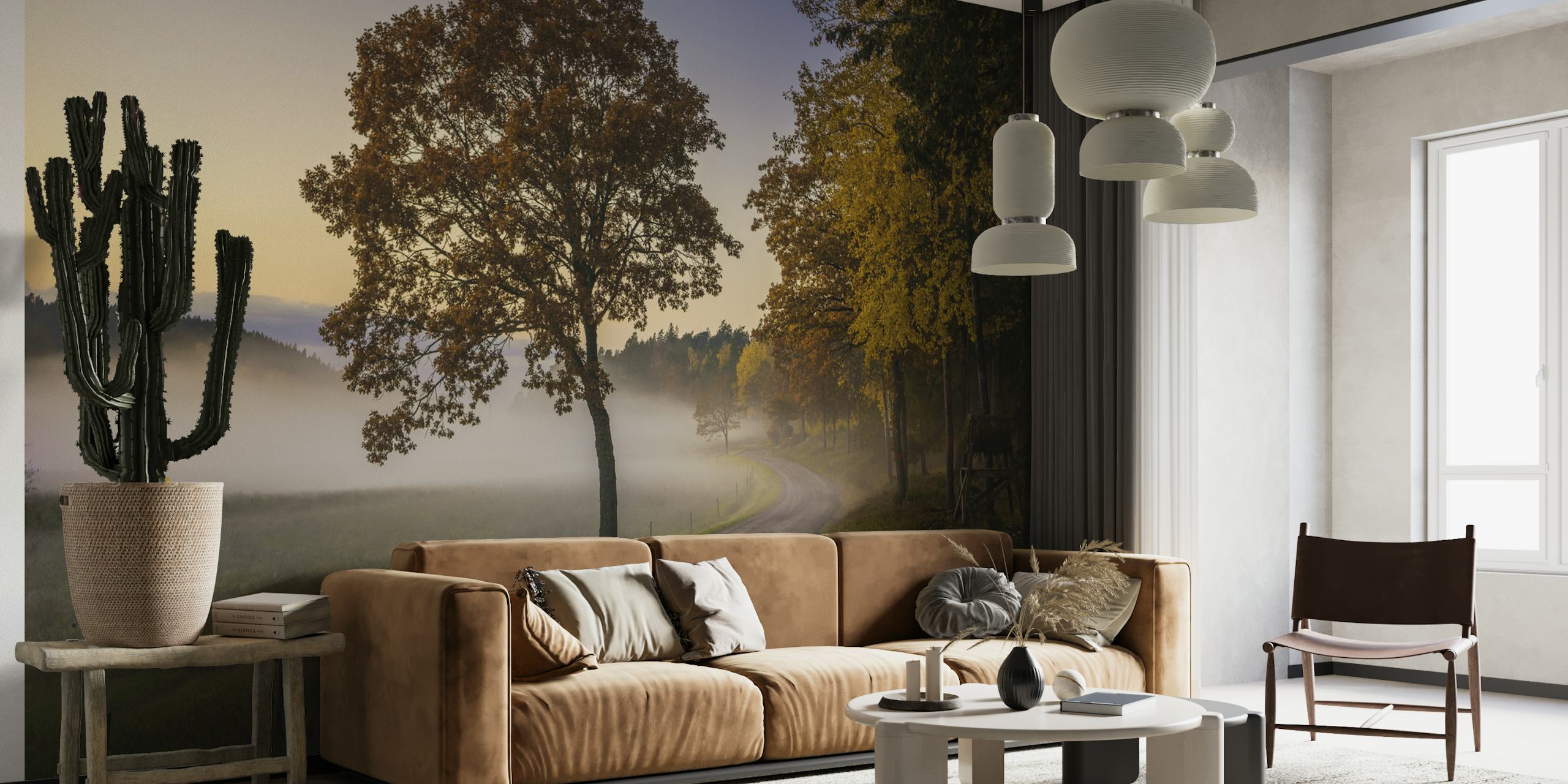 Papier peint Countryside vibes dans une pièce