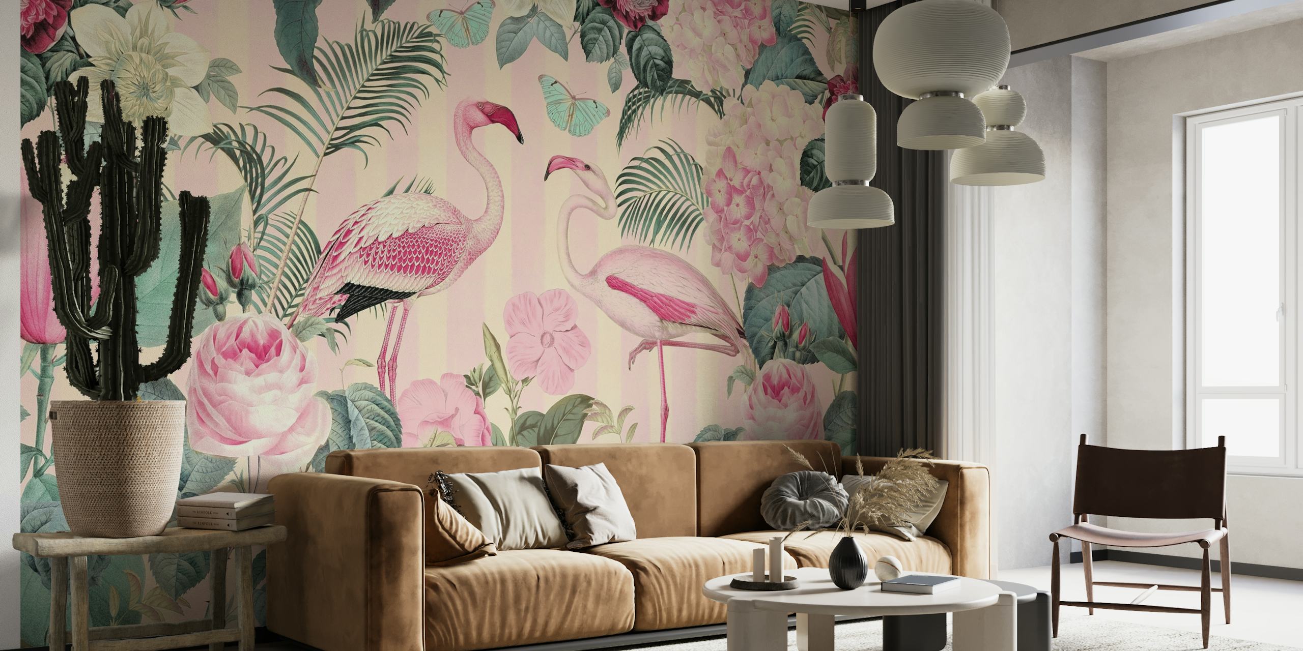 Flamingo Pastel Dream papel de parede