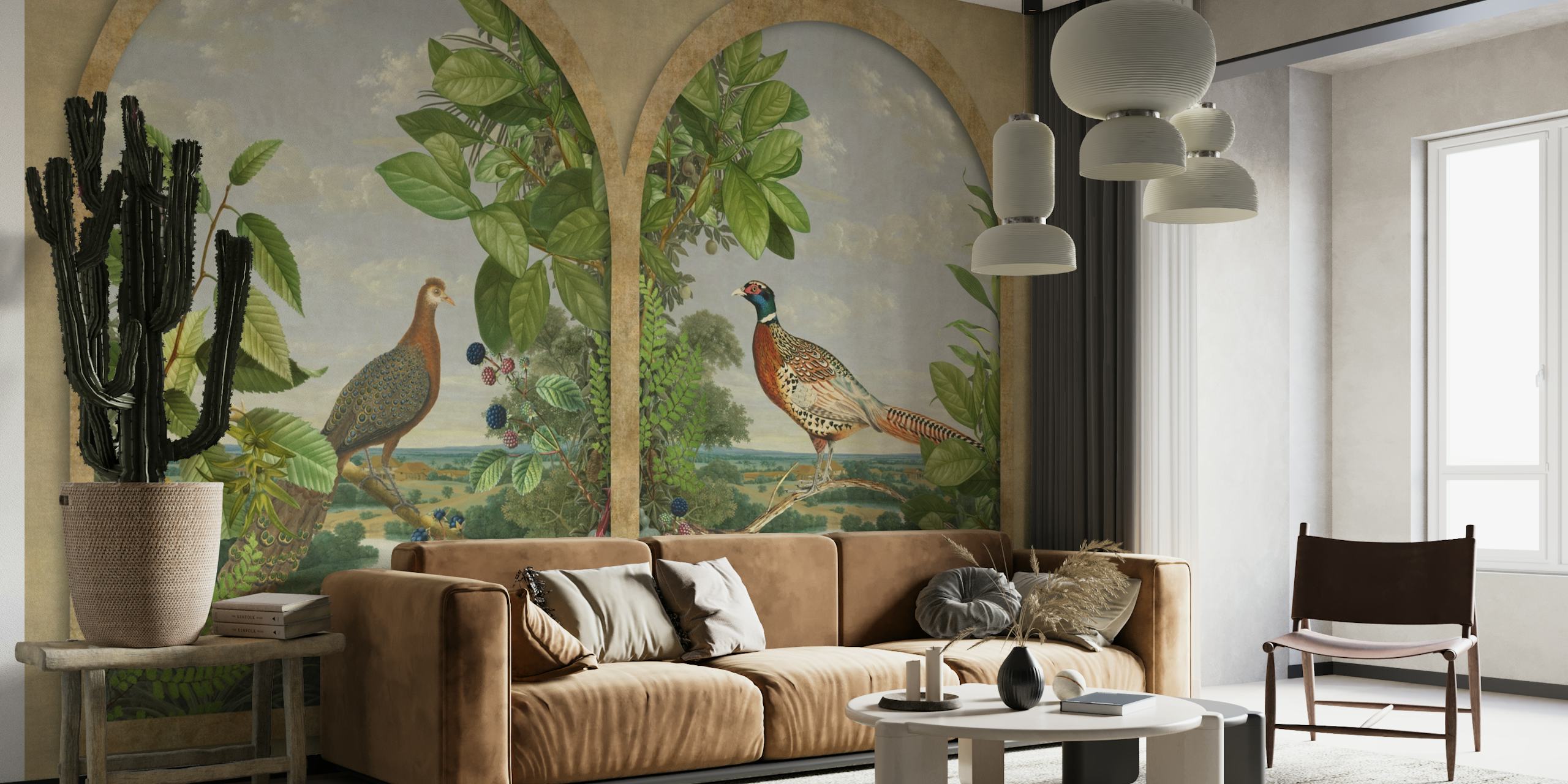 Pheasant and Partridge II wallpaper