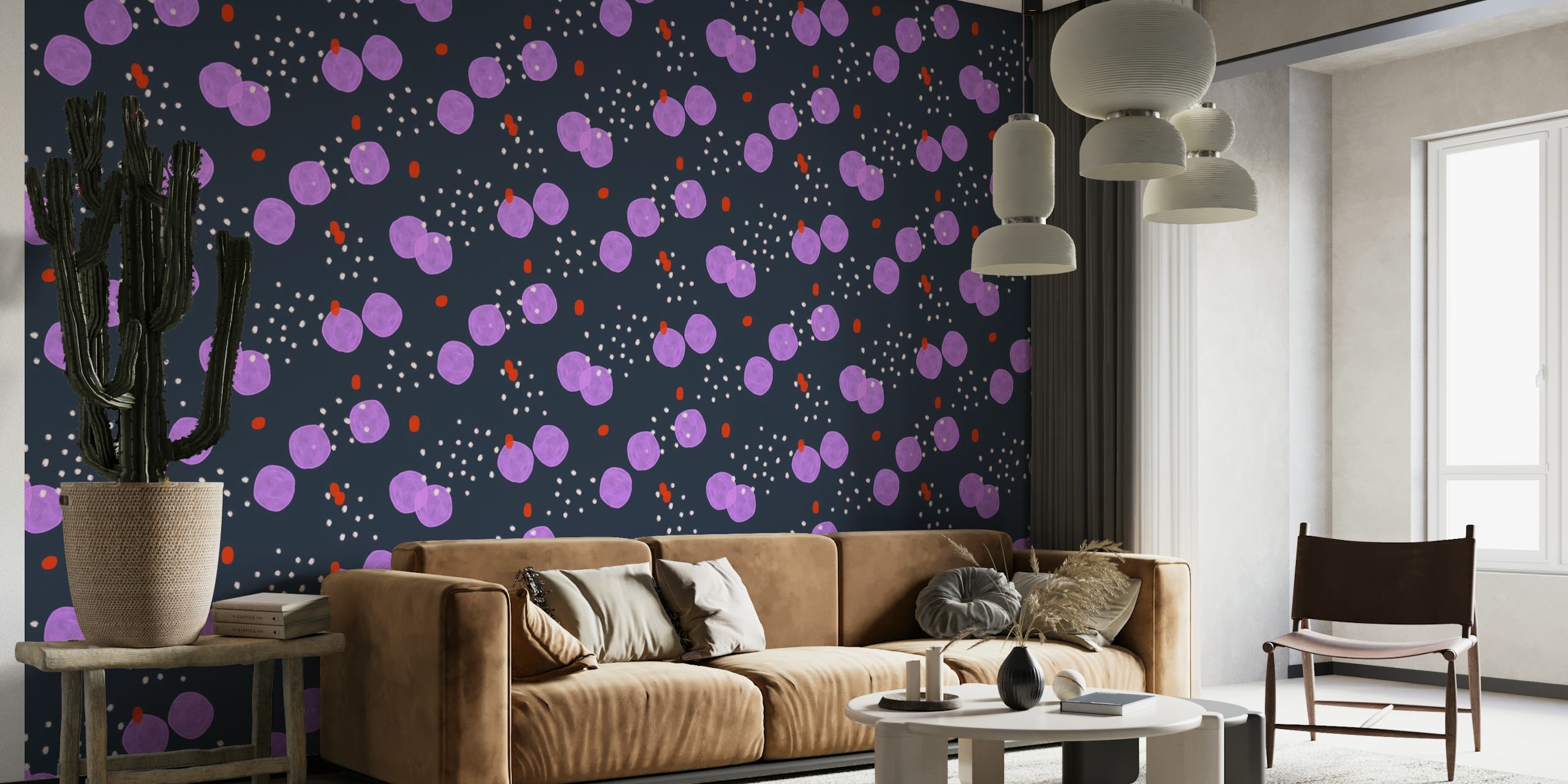Dots and Spots Blue wallpaper