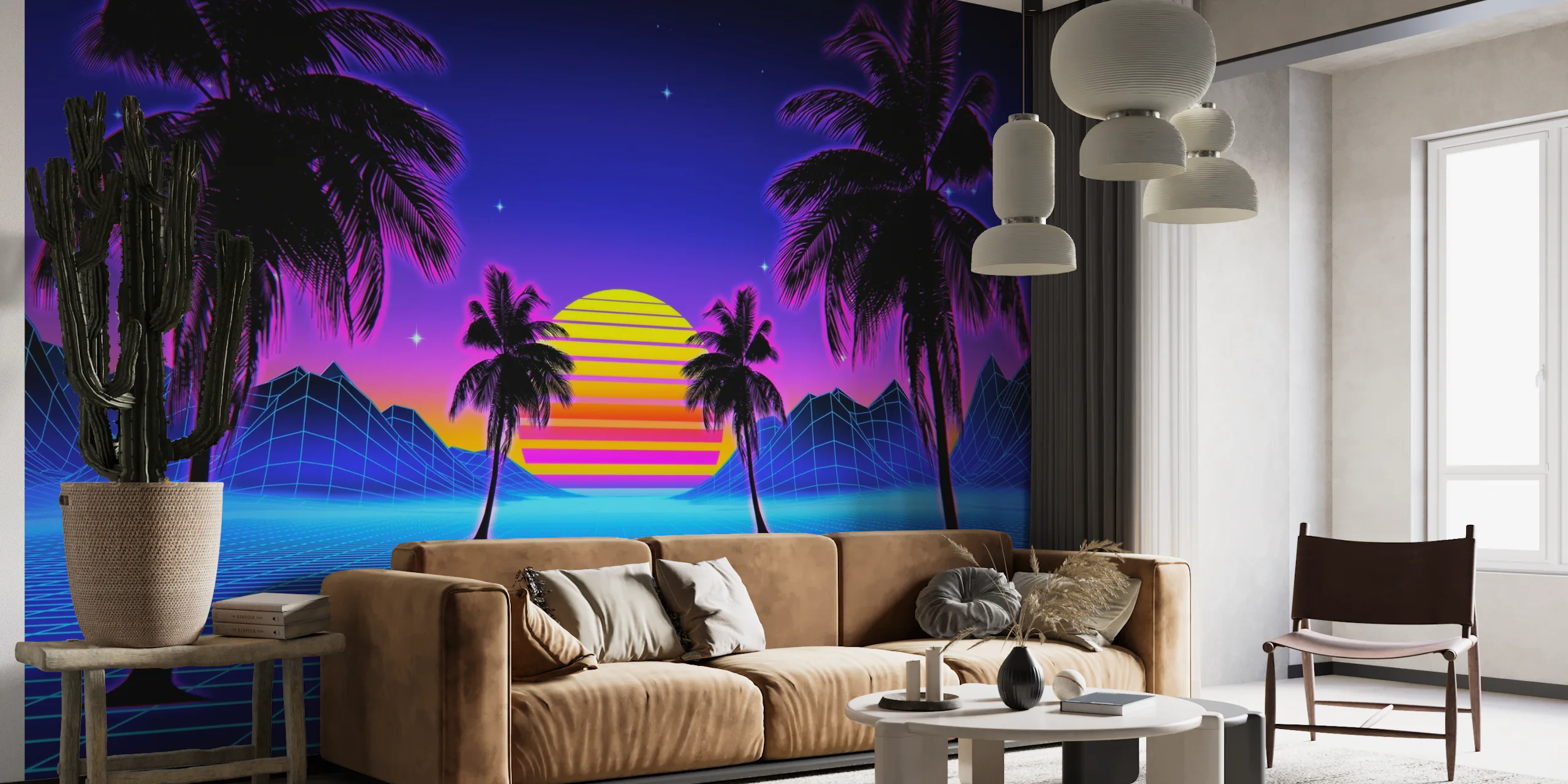 80s Retro Computer Art Wallpaper | Unmatched Vintage Wall Murals