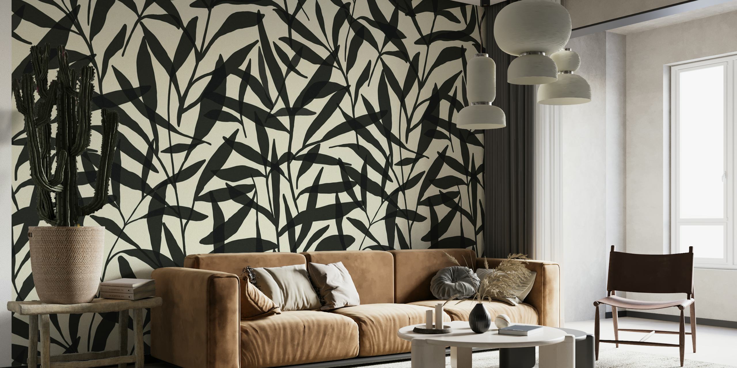 Black White Organic Pattern wallpaper