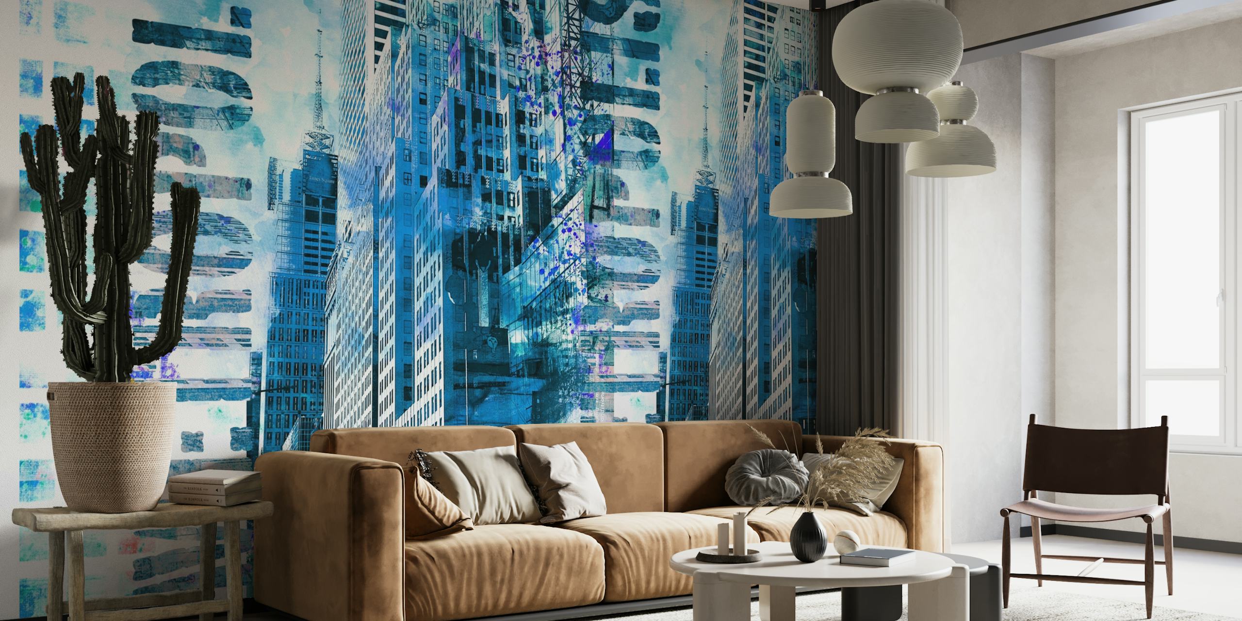 Blue Metropolis wallpaper