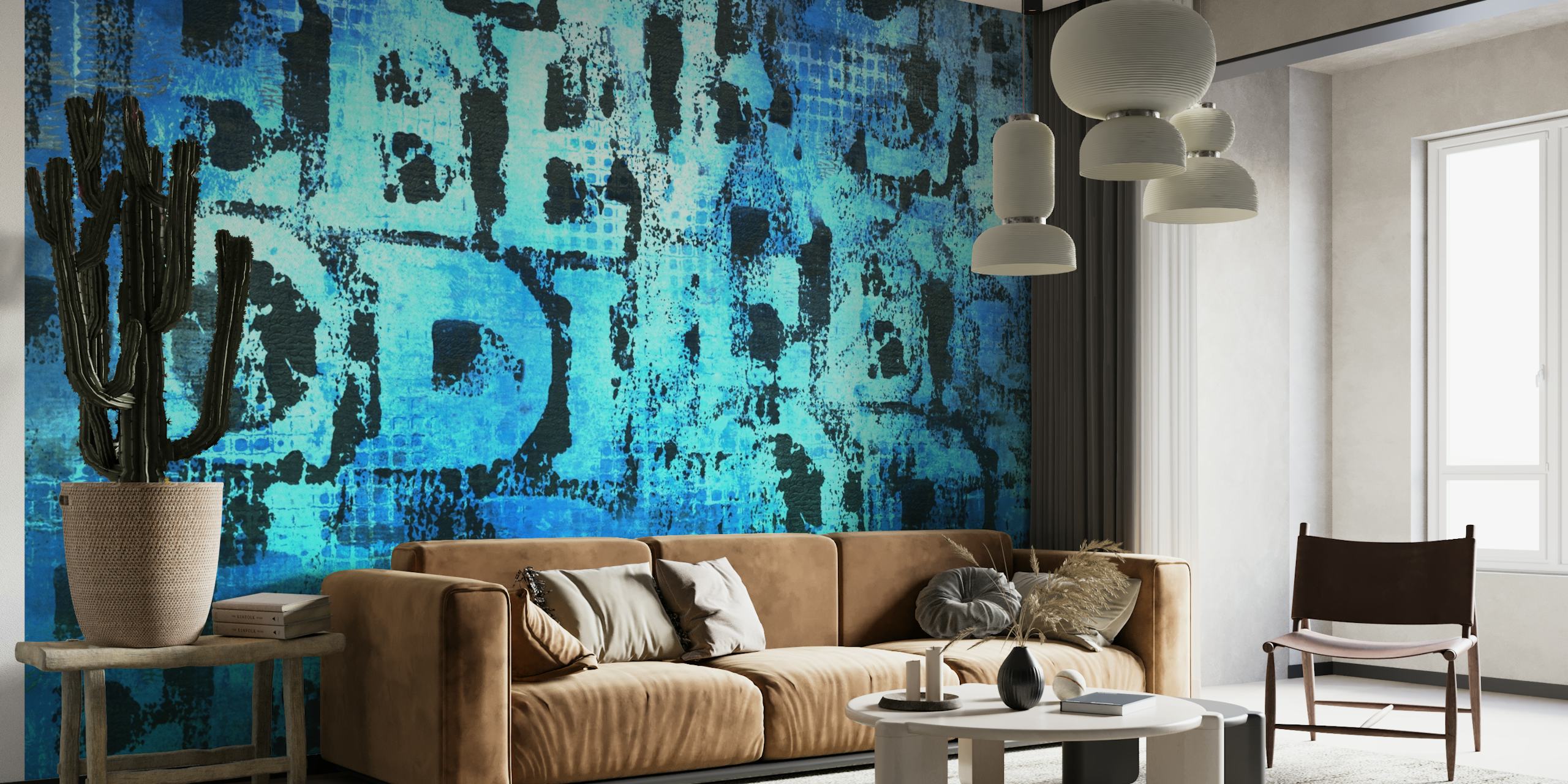 Blue Grunge Typography wallpaper