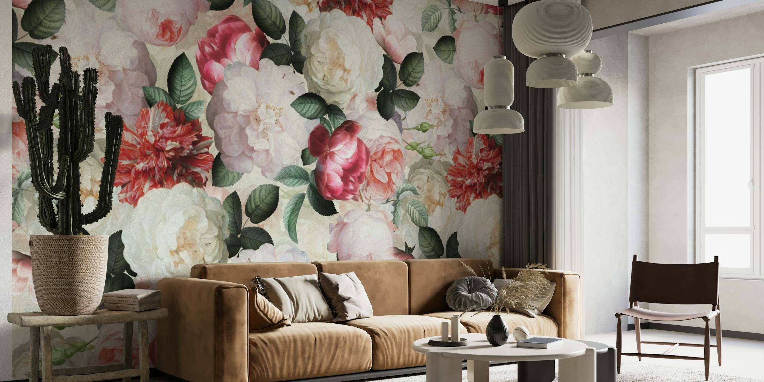 Sunny Baroque Roses wallpaper