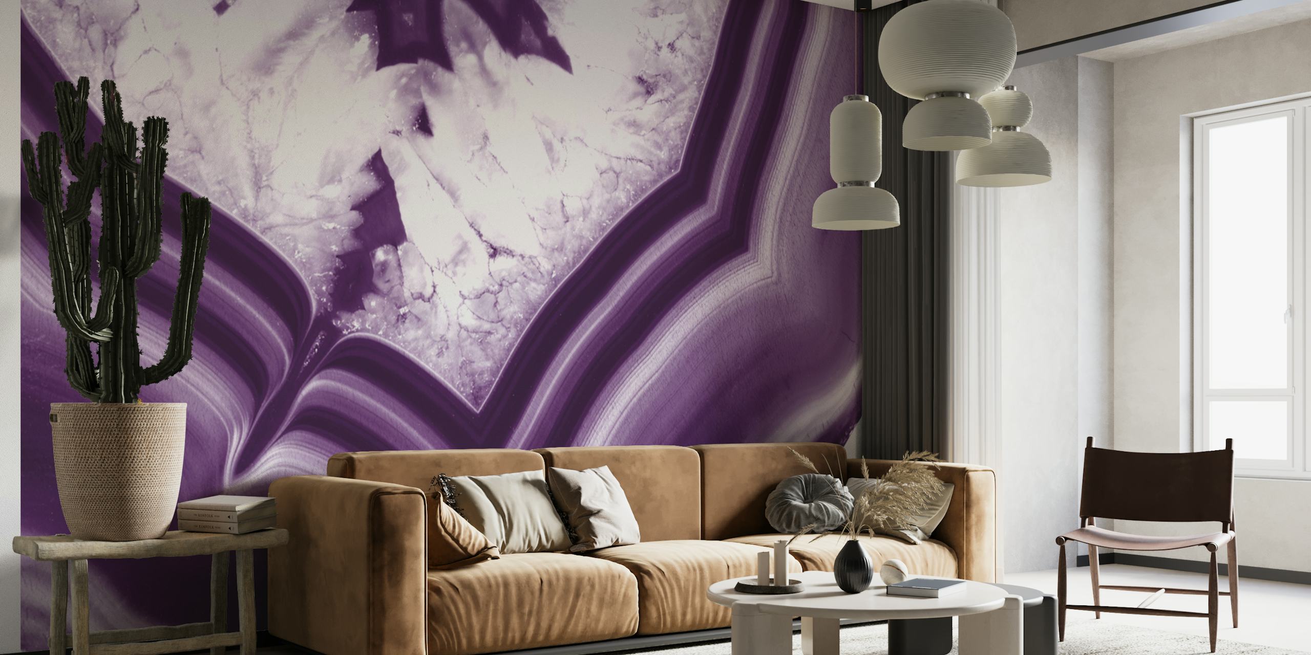 Purple Agate Glam tapet i et rom