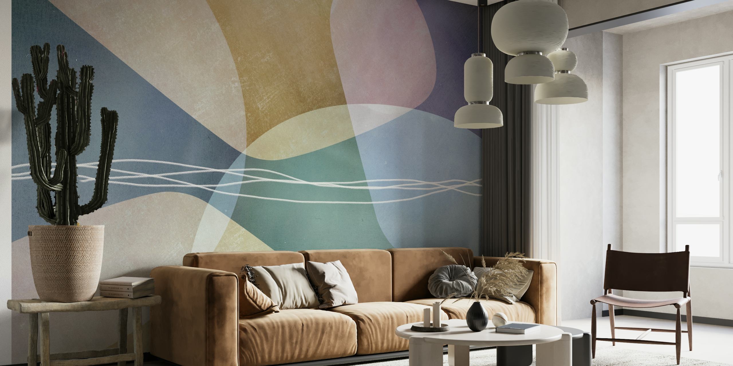 Organic Shapes Soft Pastels wallpaper