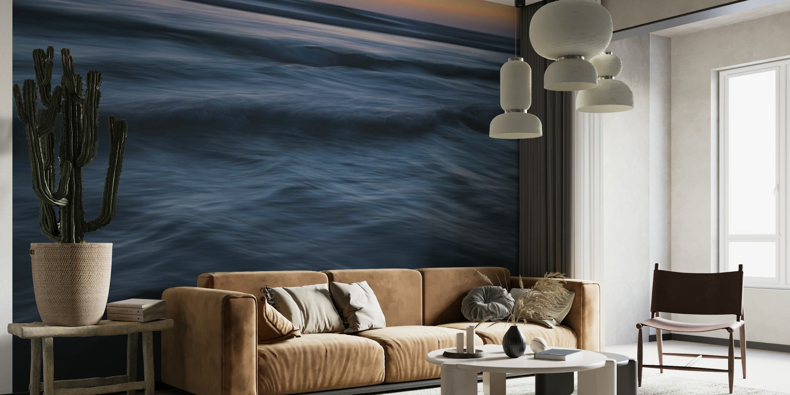 Image featuring 'The Uniqueness of Waves XXXV' wall mural design.