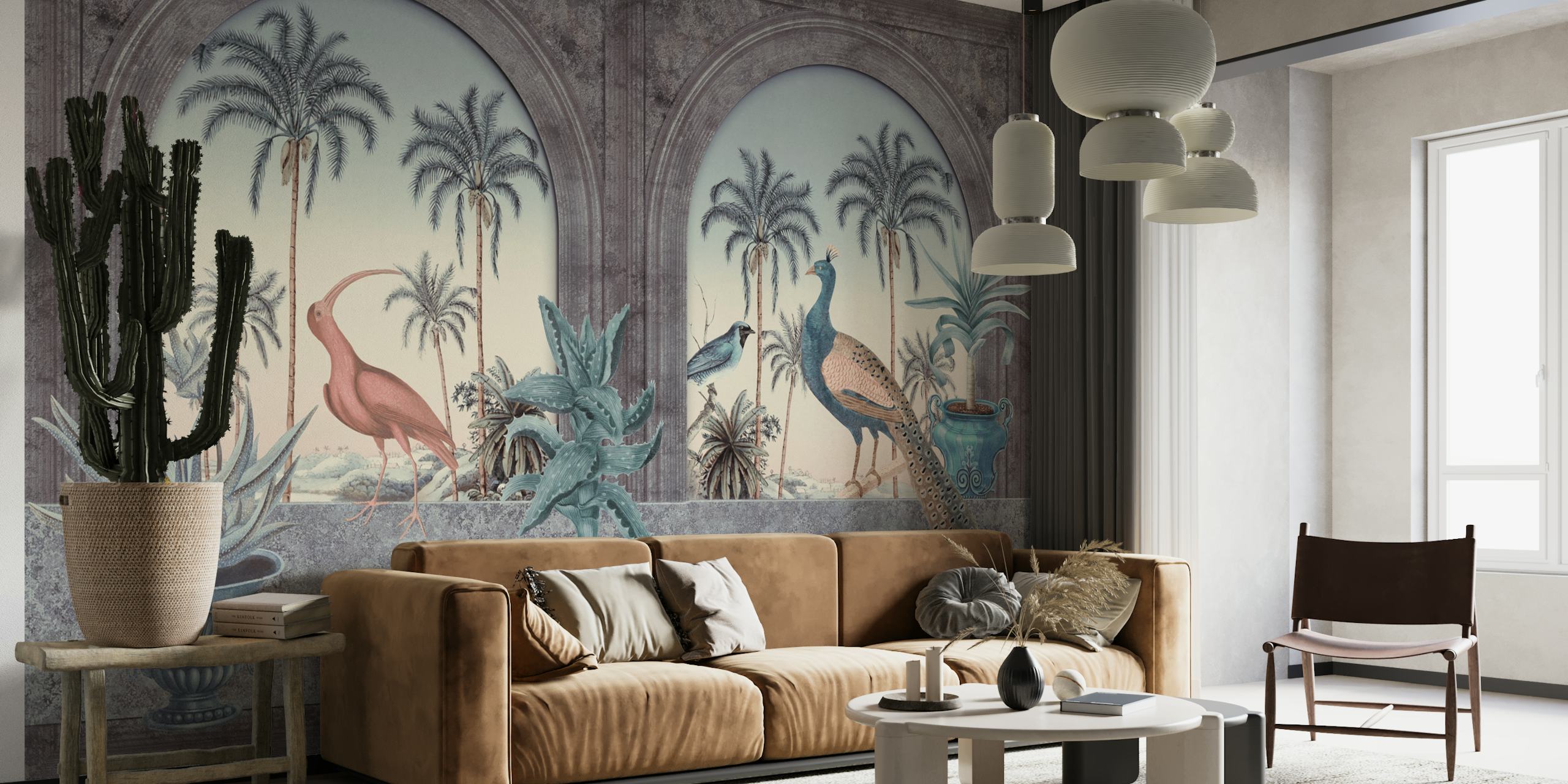 Sultans Palace With Birds wallpaper in a room