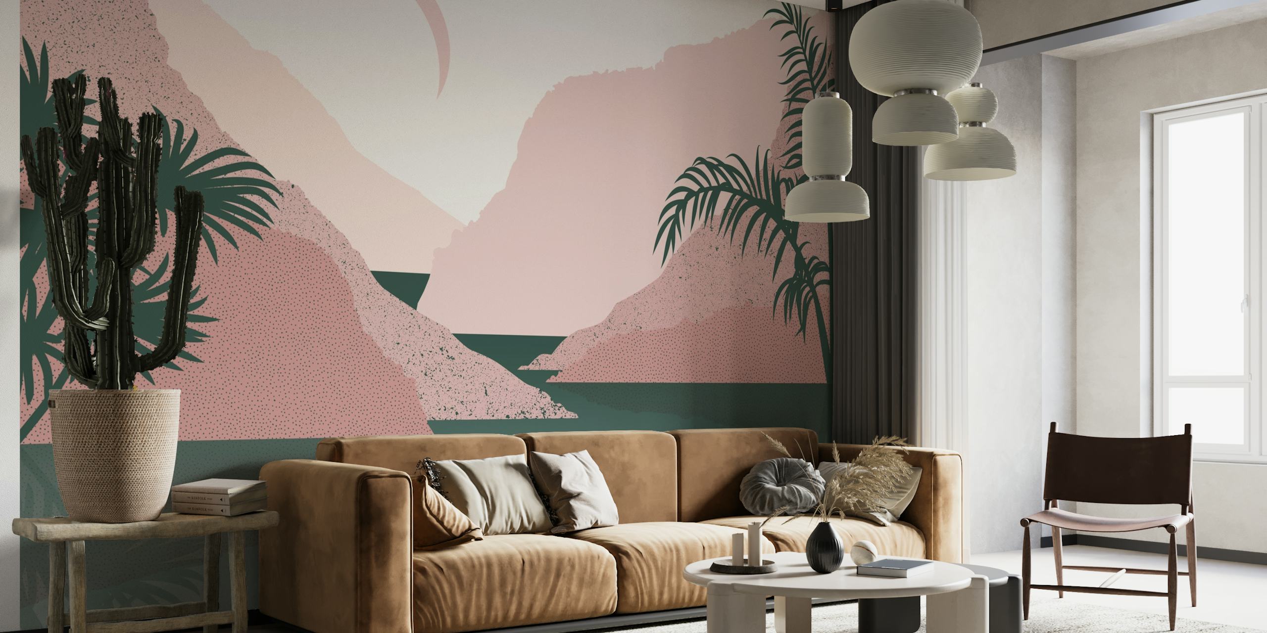 Tranquil Pink Canyon papiers peint