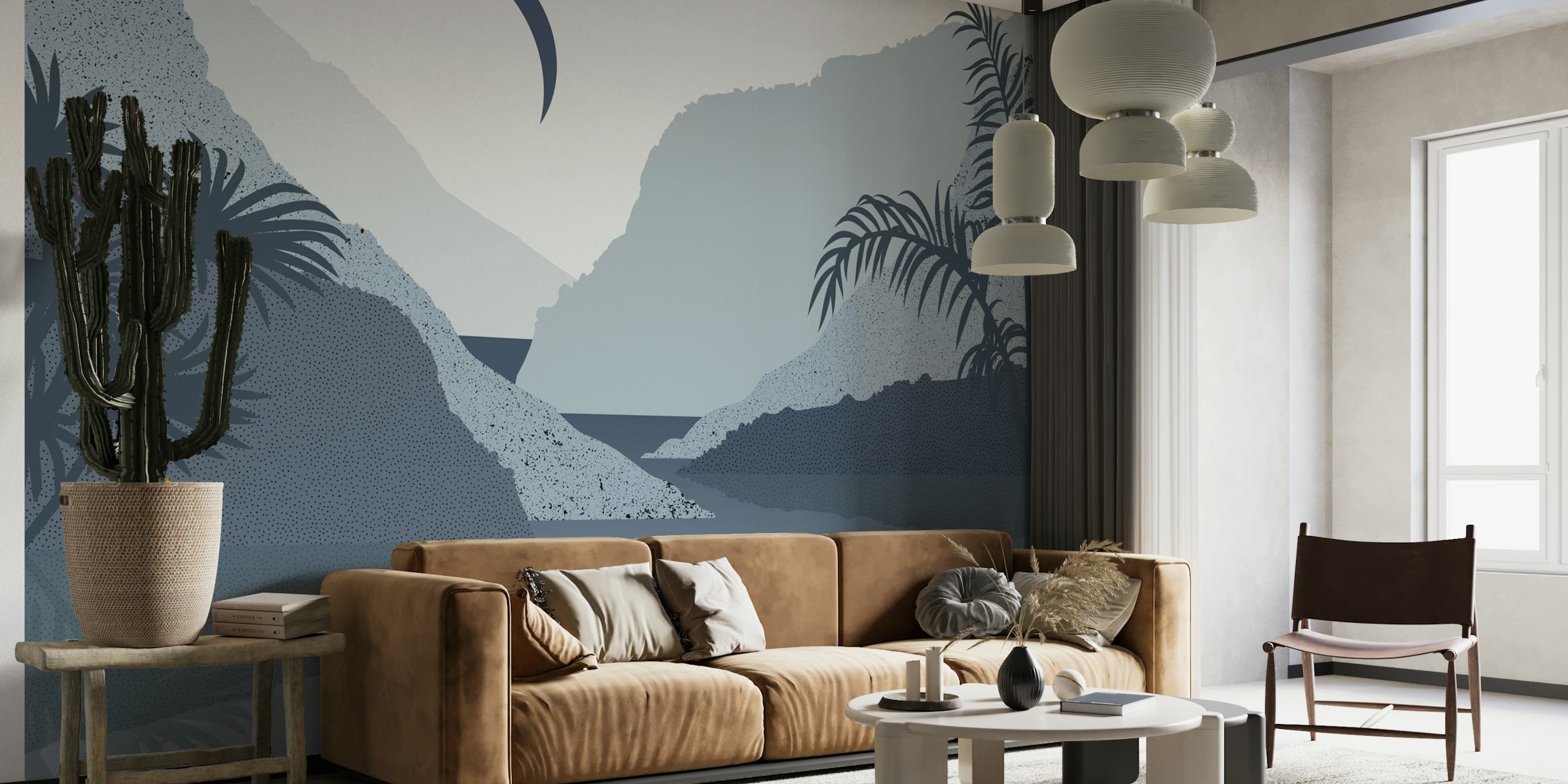 Tranquil Blue Canyon behang