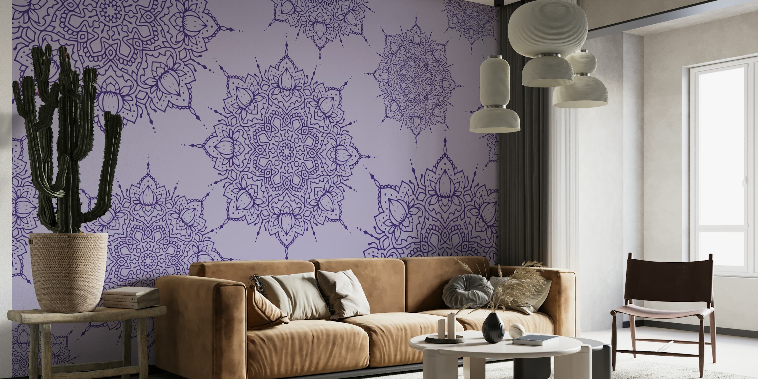 Lotus Mandala padrão de papel de parede