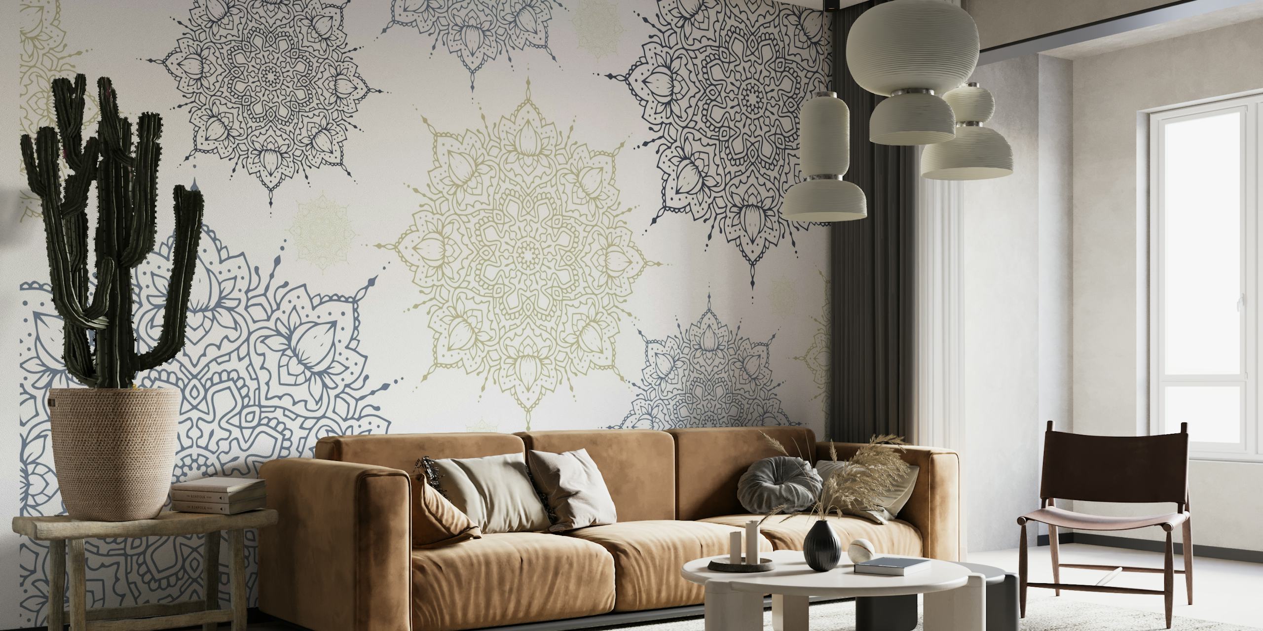 Lotus Mandala Pattern papel de parede
