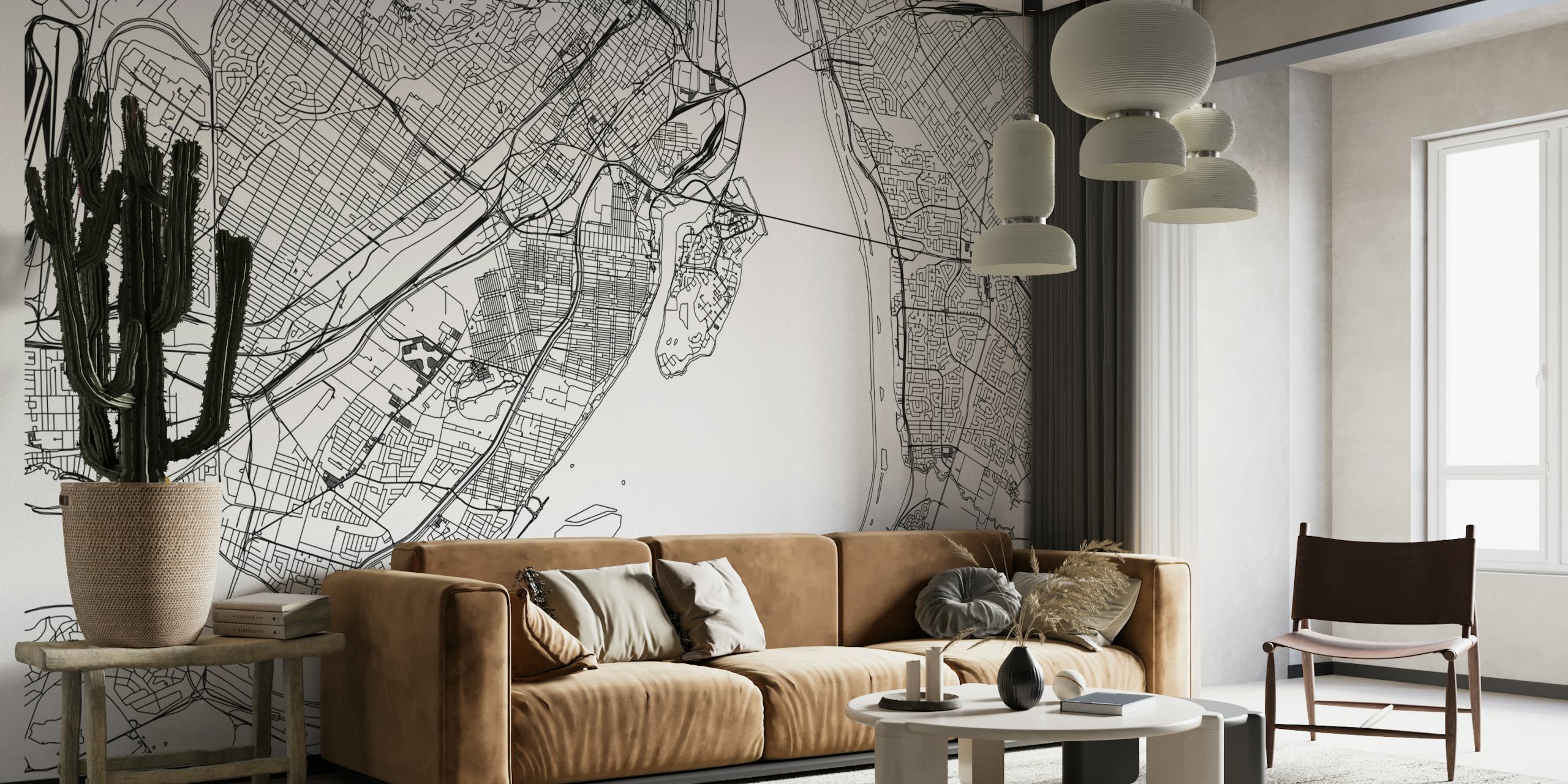 Montreal Map behang