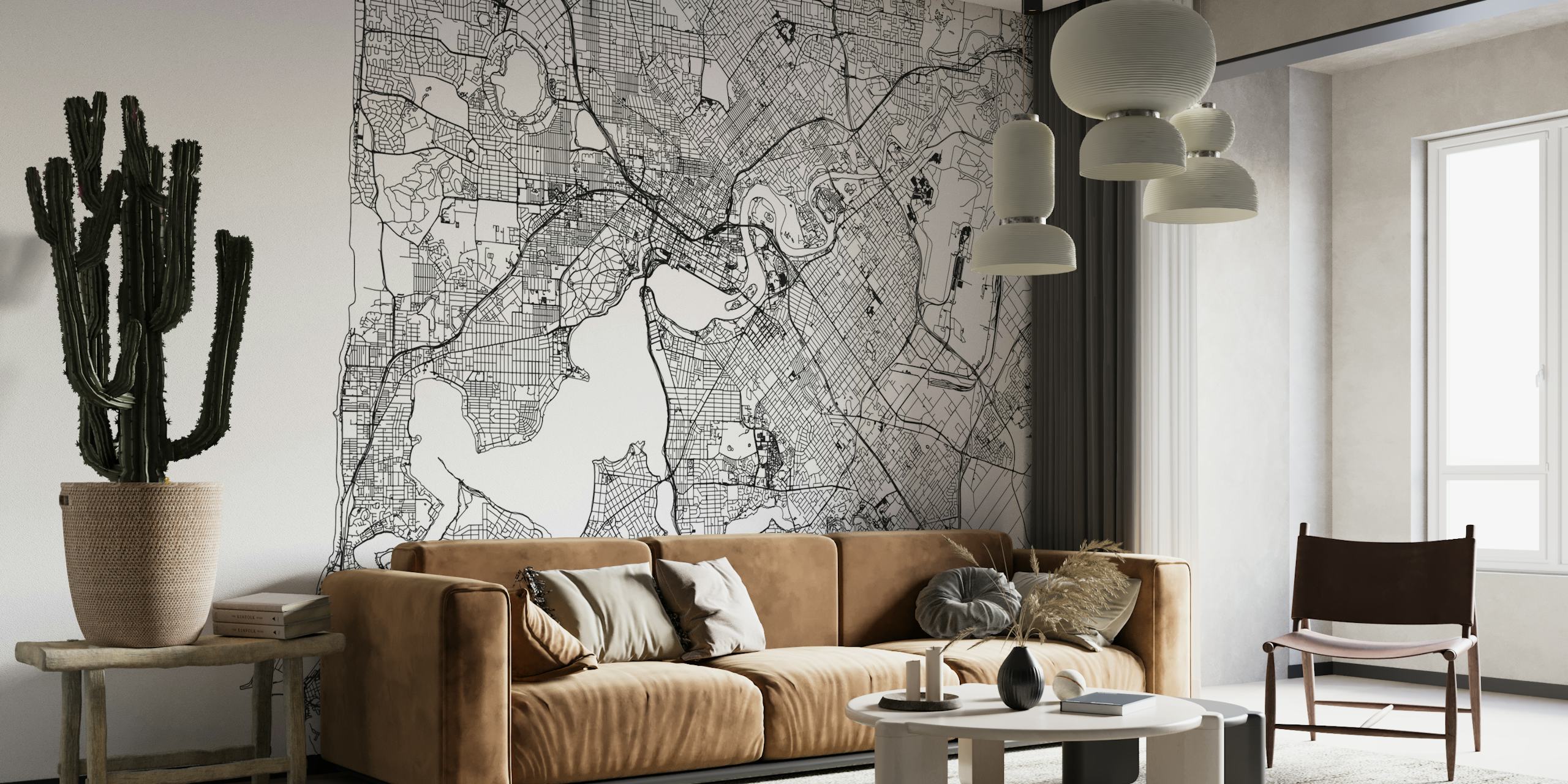 Perth Map papel pintado