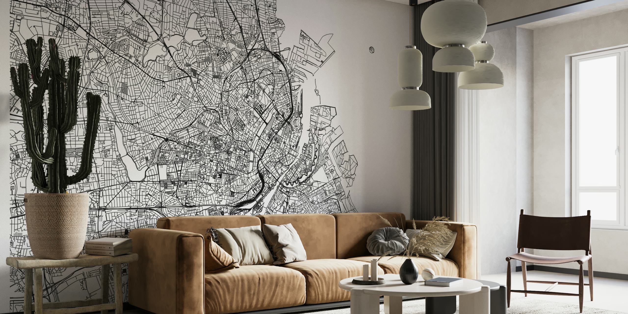 Copenhagen Map behang