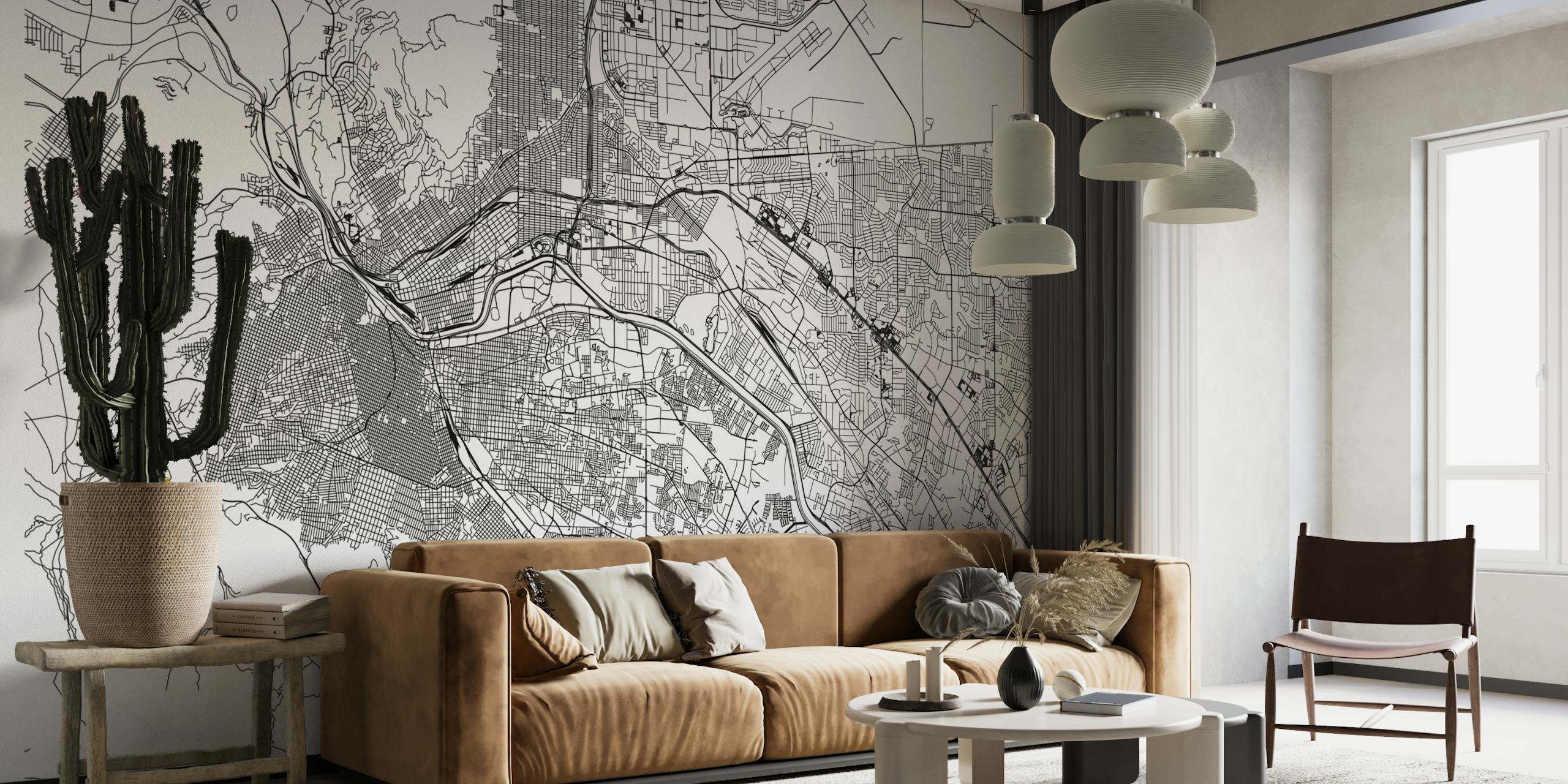 High Definition Image of El Paso City Map Wallpaper