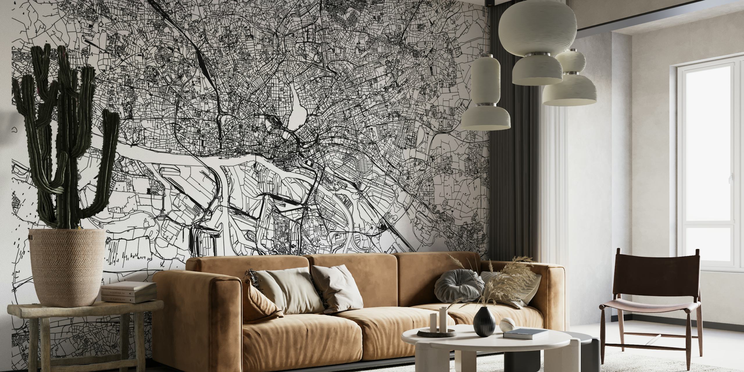 Hamburg Map wallpaper