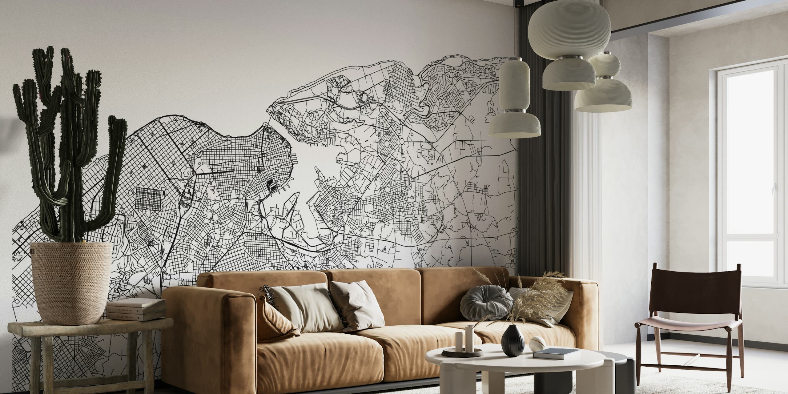 Havana Map behang