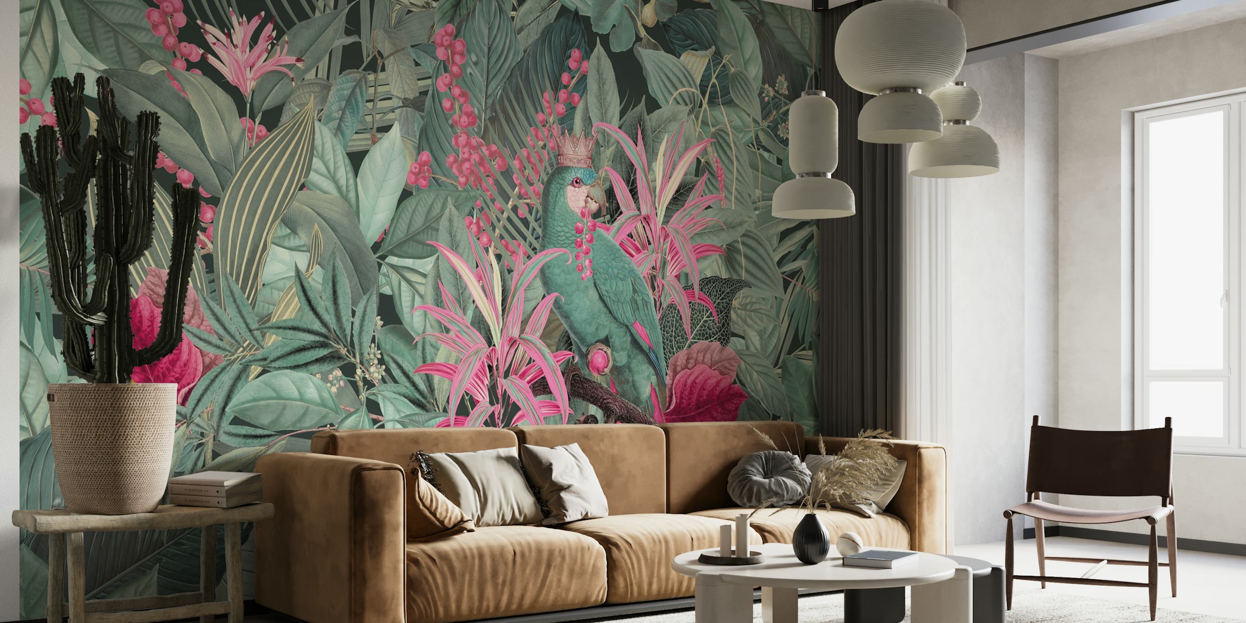 Tapeta Parrot King Jungle Paradise w pokoju