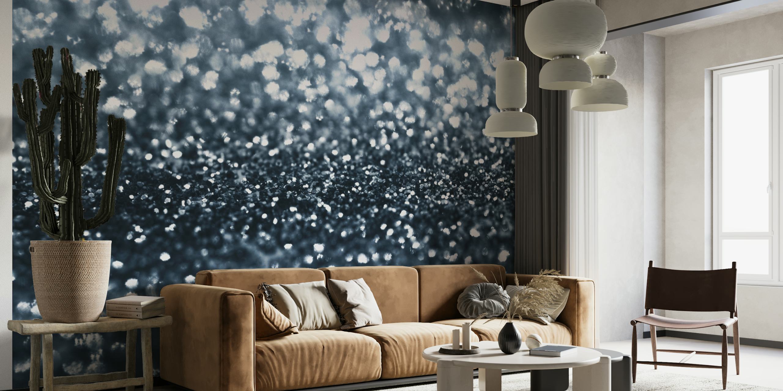 Midnight Navy Blue Glitter 1 wallpaper