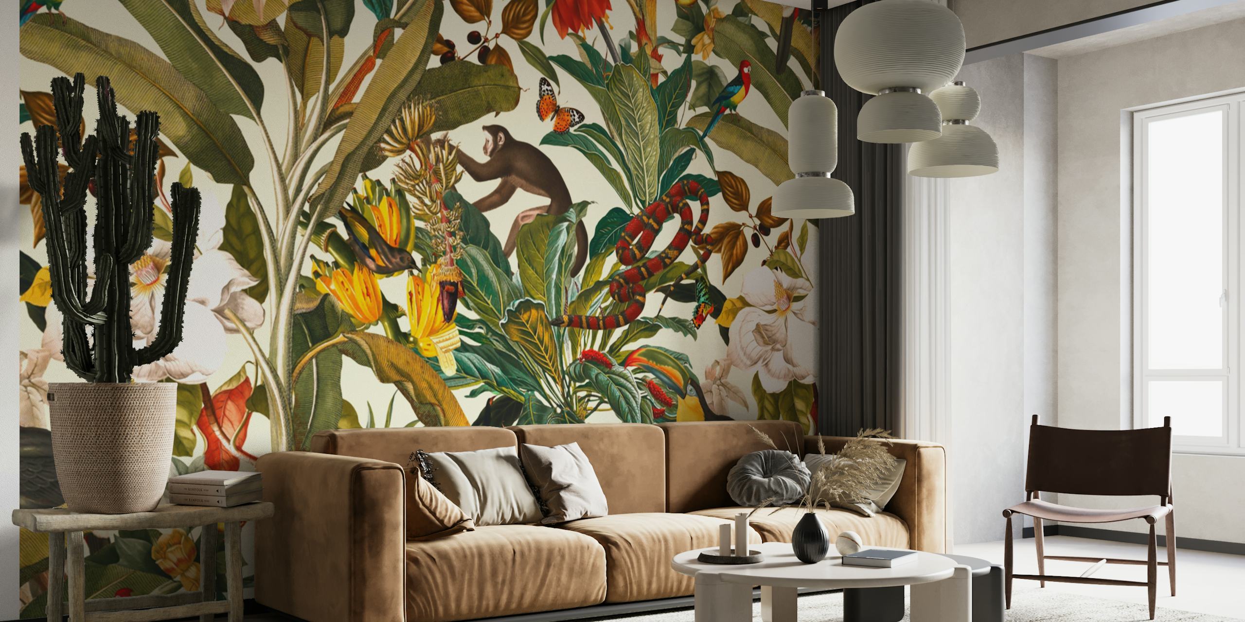 Papel de parede Beautiful Forest IV em um quarto vibrante