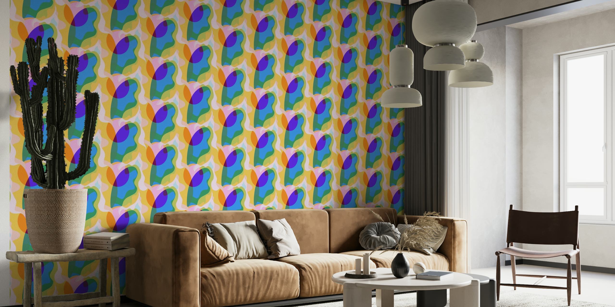 Saturated Shapes Pattern wallpaper