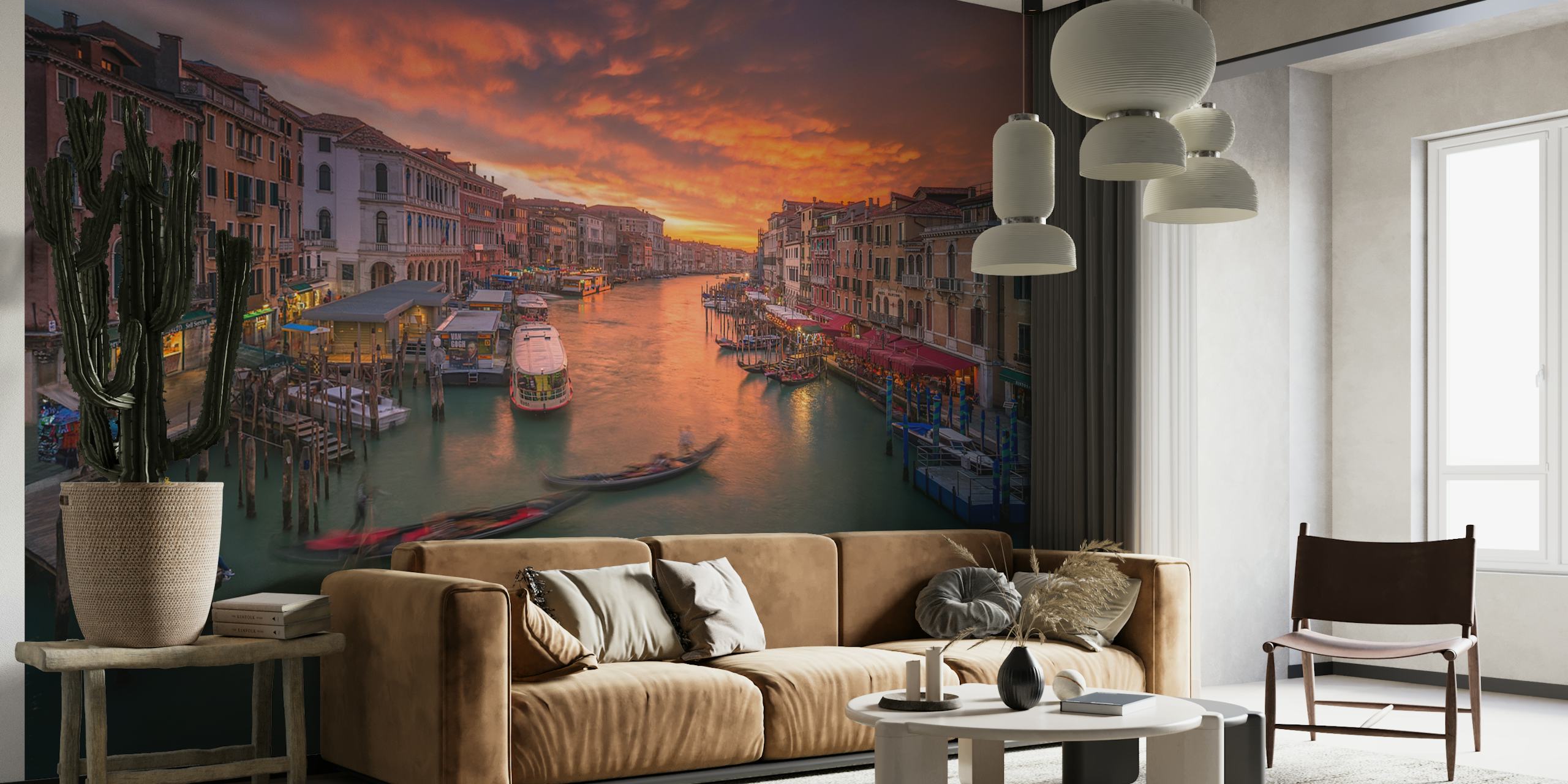 Grand Canal ved solnedgang tapet i et rom
