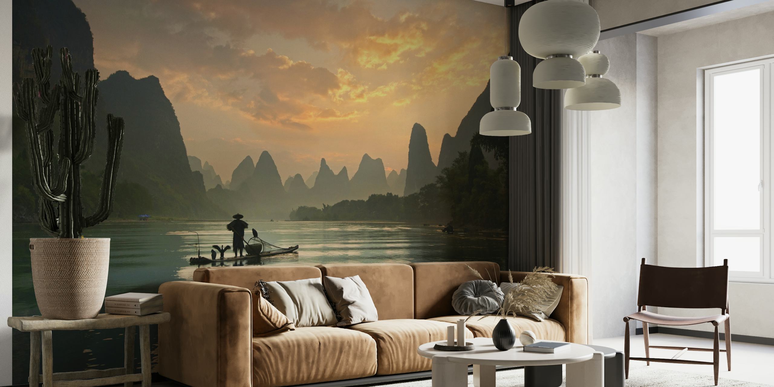 Golden Li River wallpaper