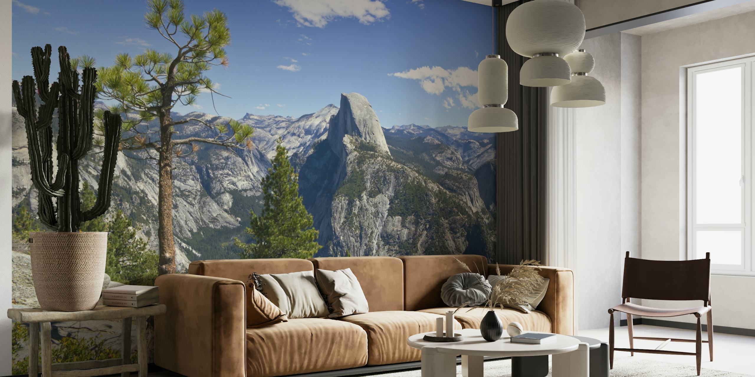 View over the Yosemite Valley carta da parati