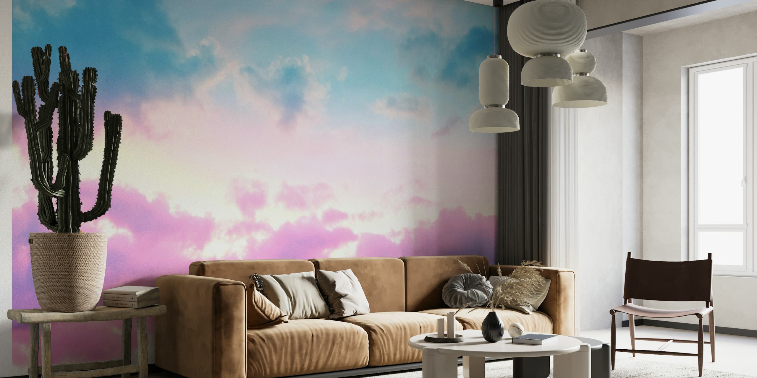 Unicorn Pastel Clouds 3 behang