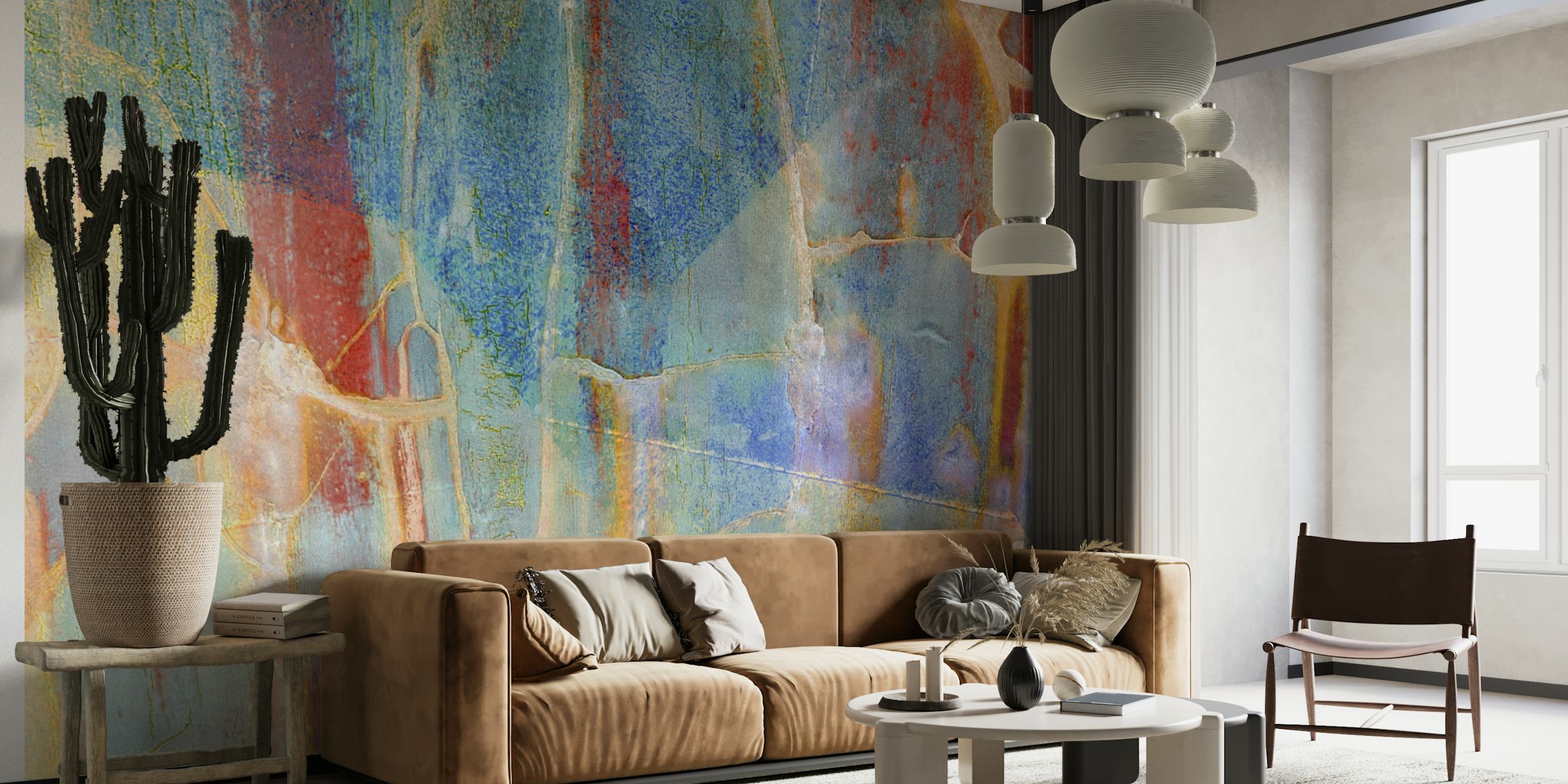 Happy Old Crayon Wall tapet i et rum