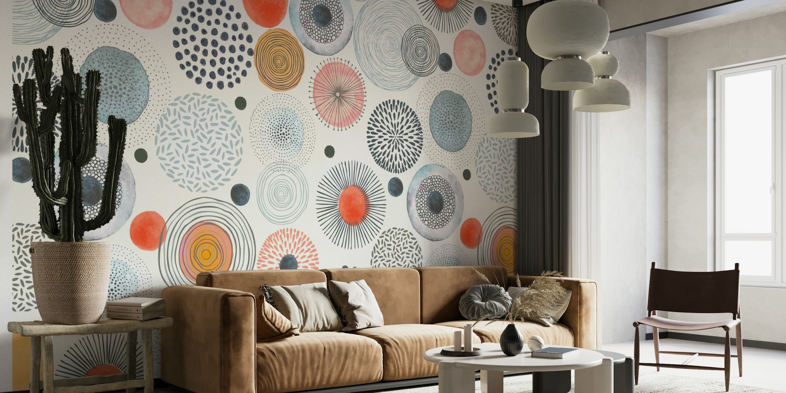 Circle doodles wallpaper