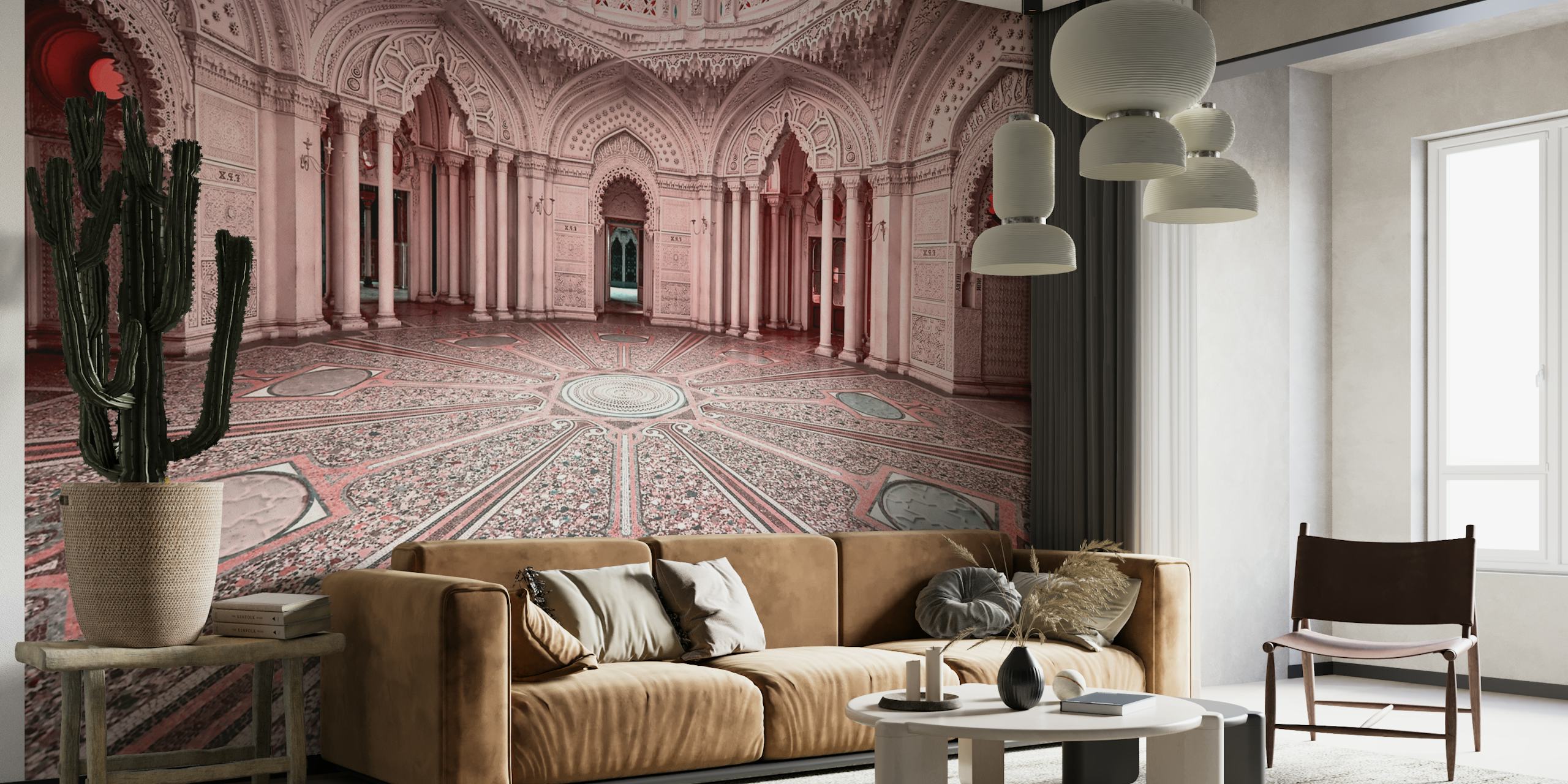 Boho Palace Blush Pink papel de parede