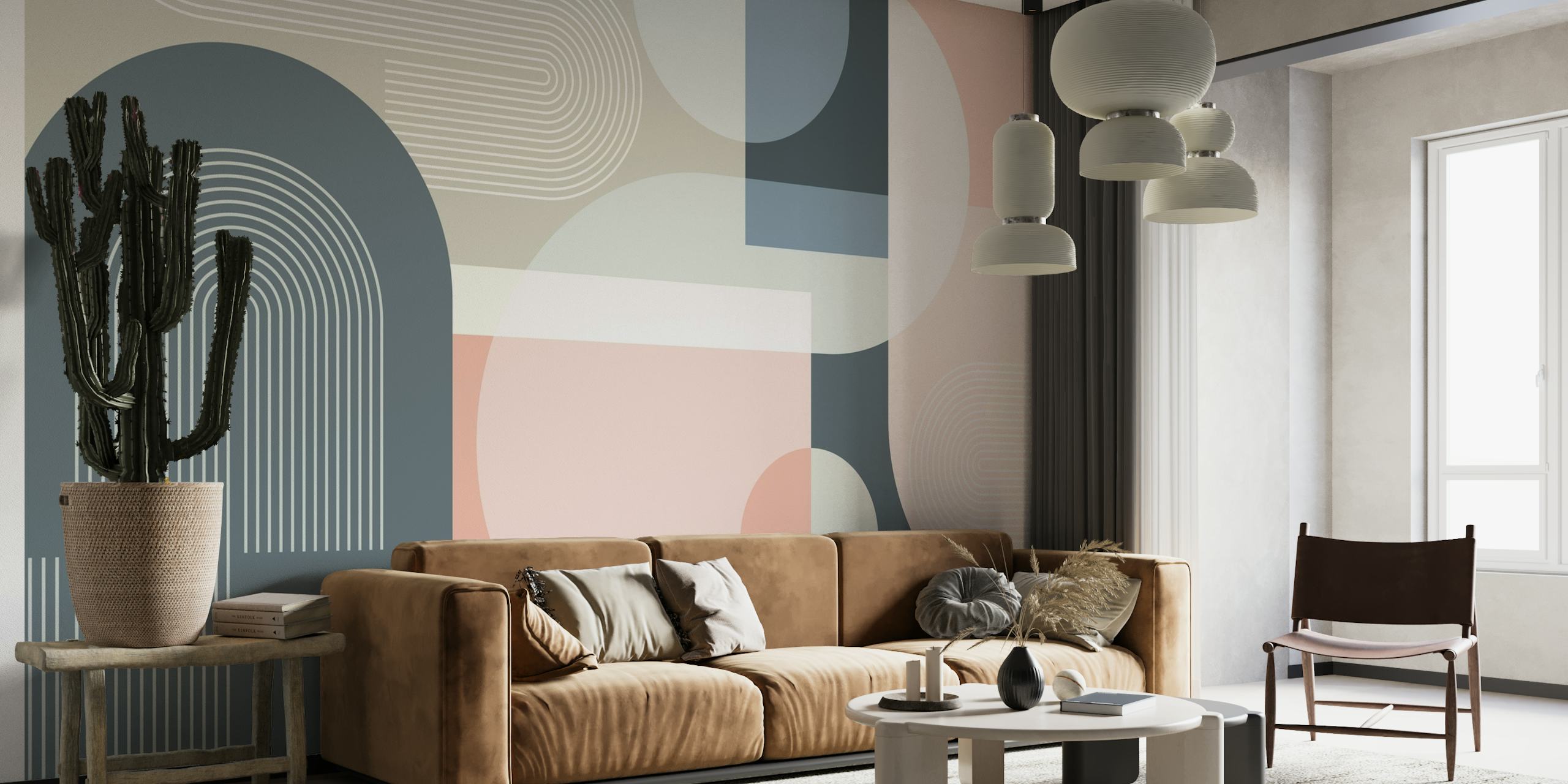 Mid Century Abstract Arches 2 wallpaper