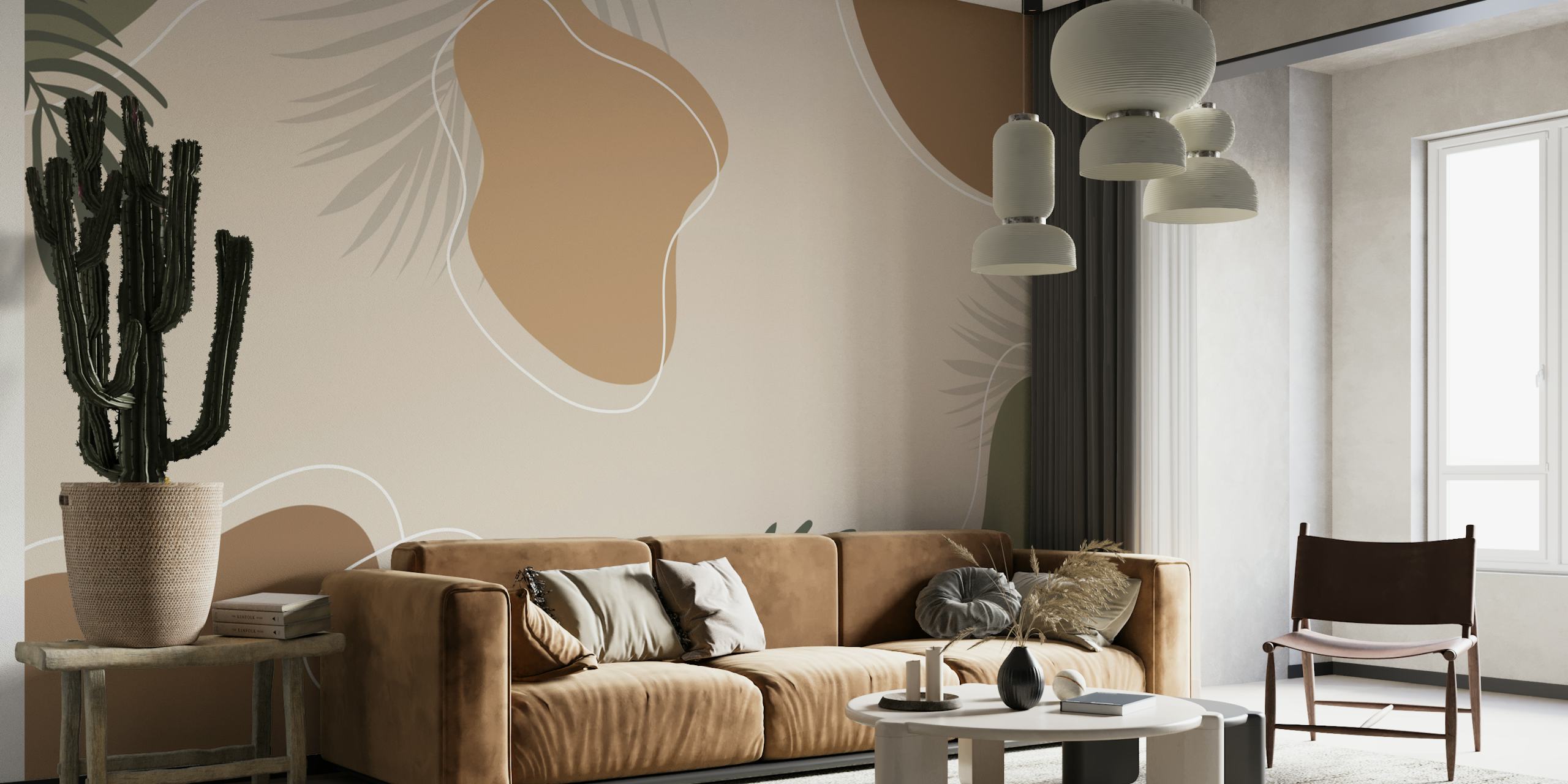 Neutral Pastel Organic wzór tapet
